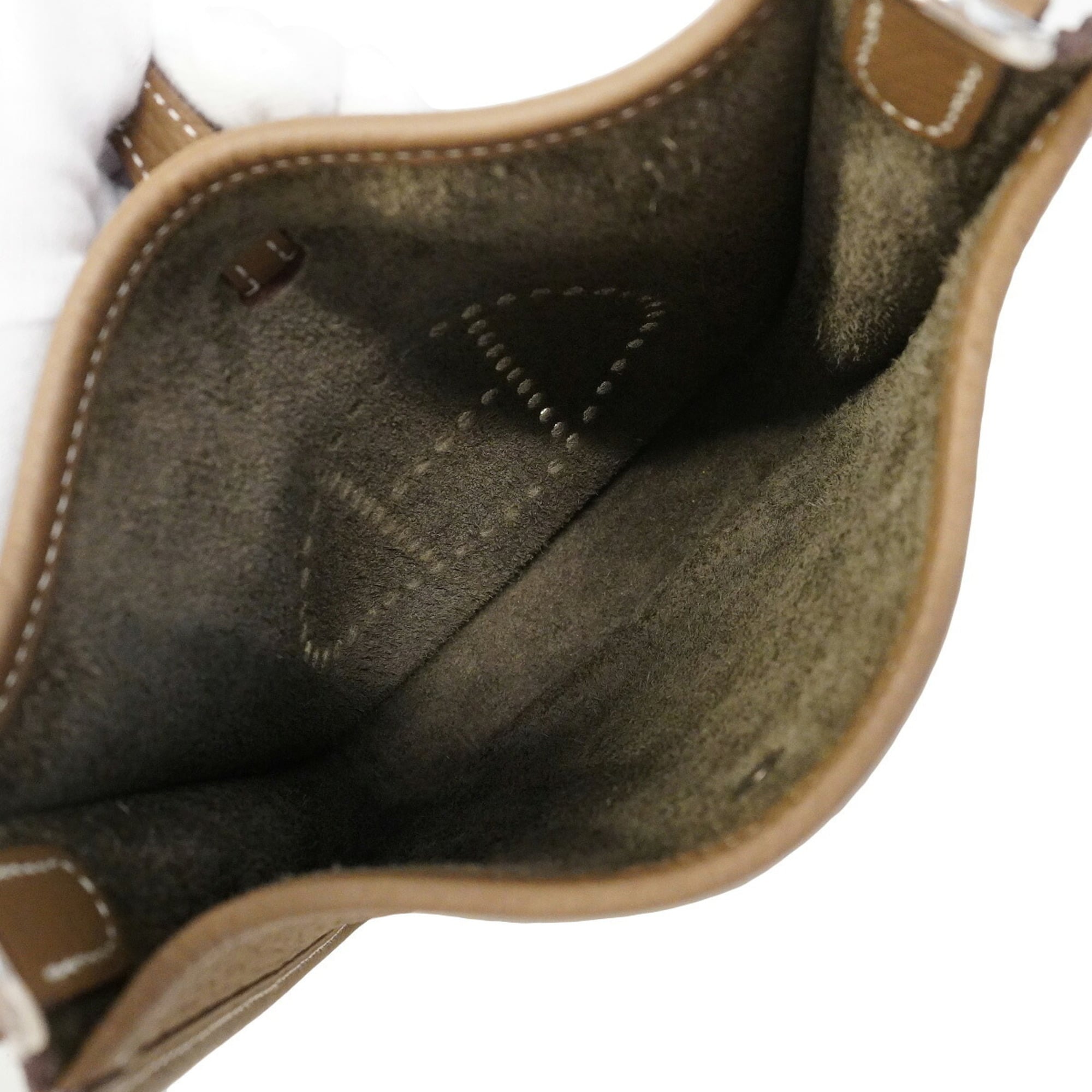 Hermes Etoupe Gray Taurillon Clemence Leather Shoulder Bag (Pre-Owned)
