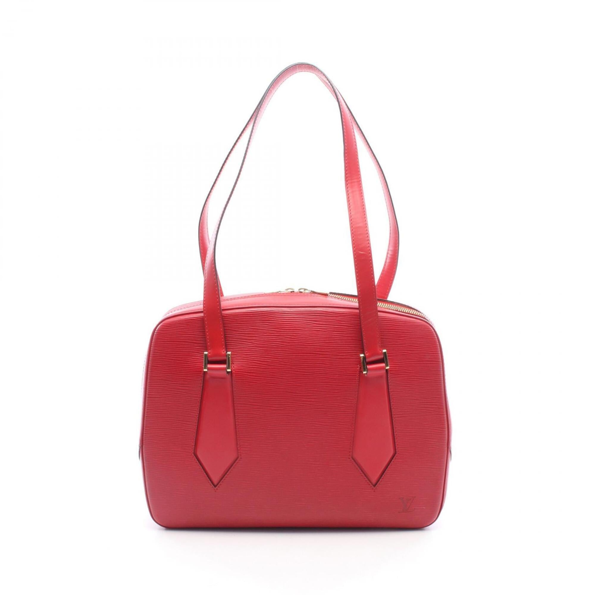 Louis Vuitton Castilian Red Red Color Leather Handbag Shoulder Bag (Pre-Owned)