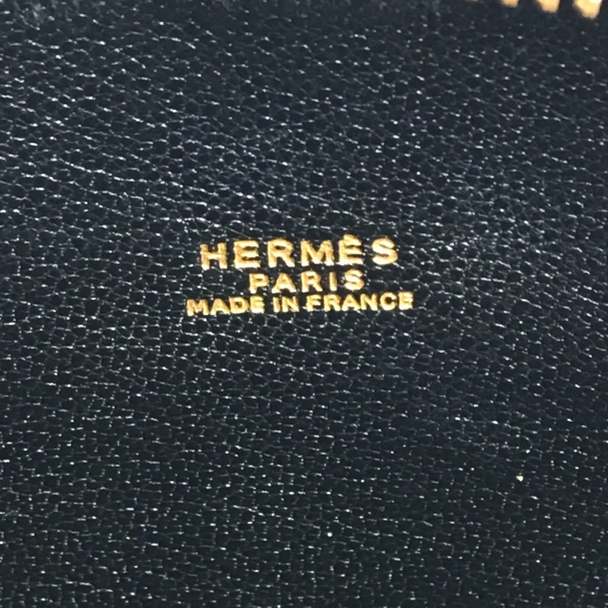 Hermes Black Leather Handbag Tote Bag (Pre-Owned)