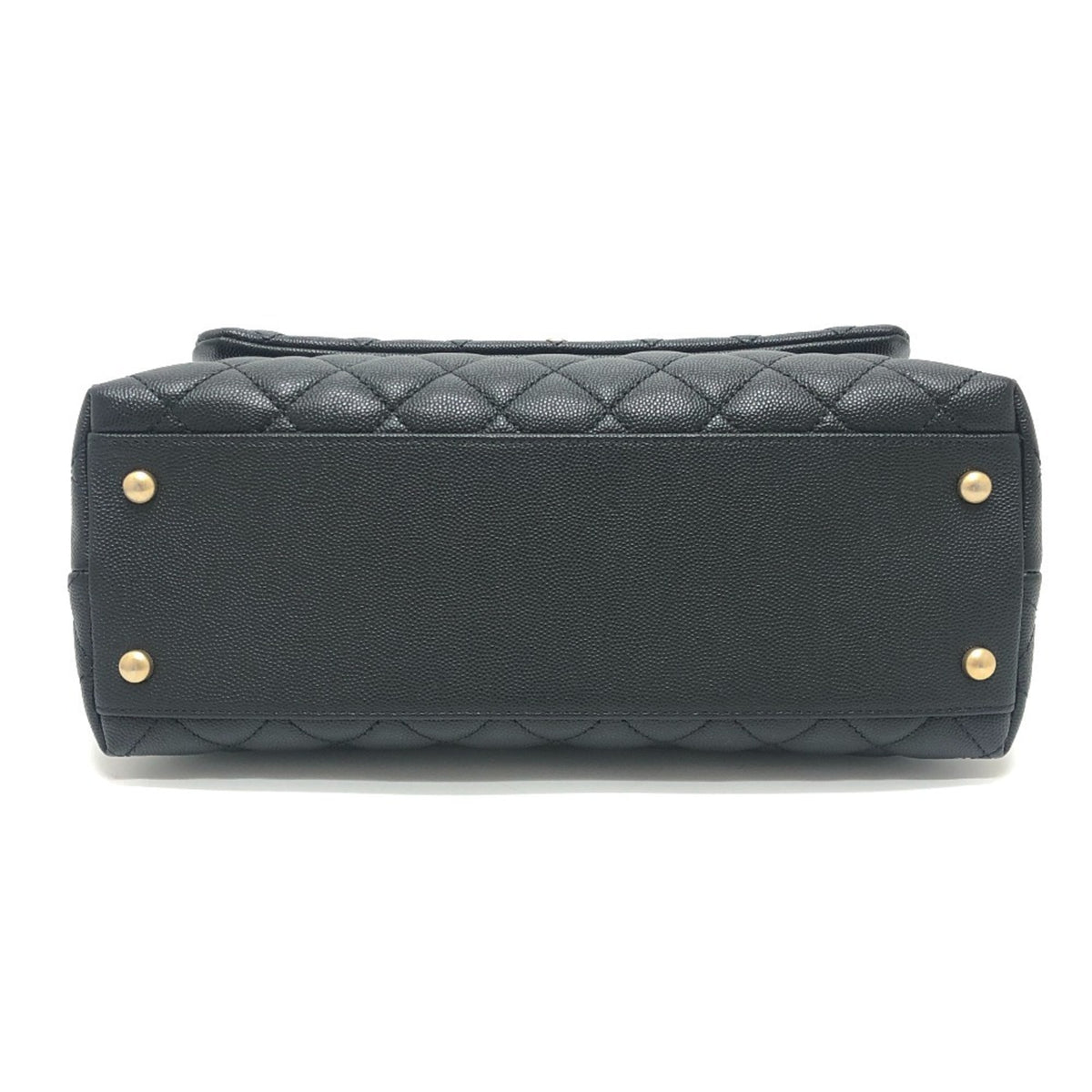 Chanel Matelasse Black Grained Calfskin Handbag Shoulder Bag (Pre-Owned)