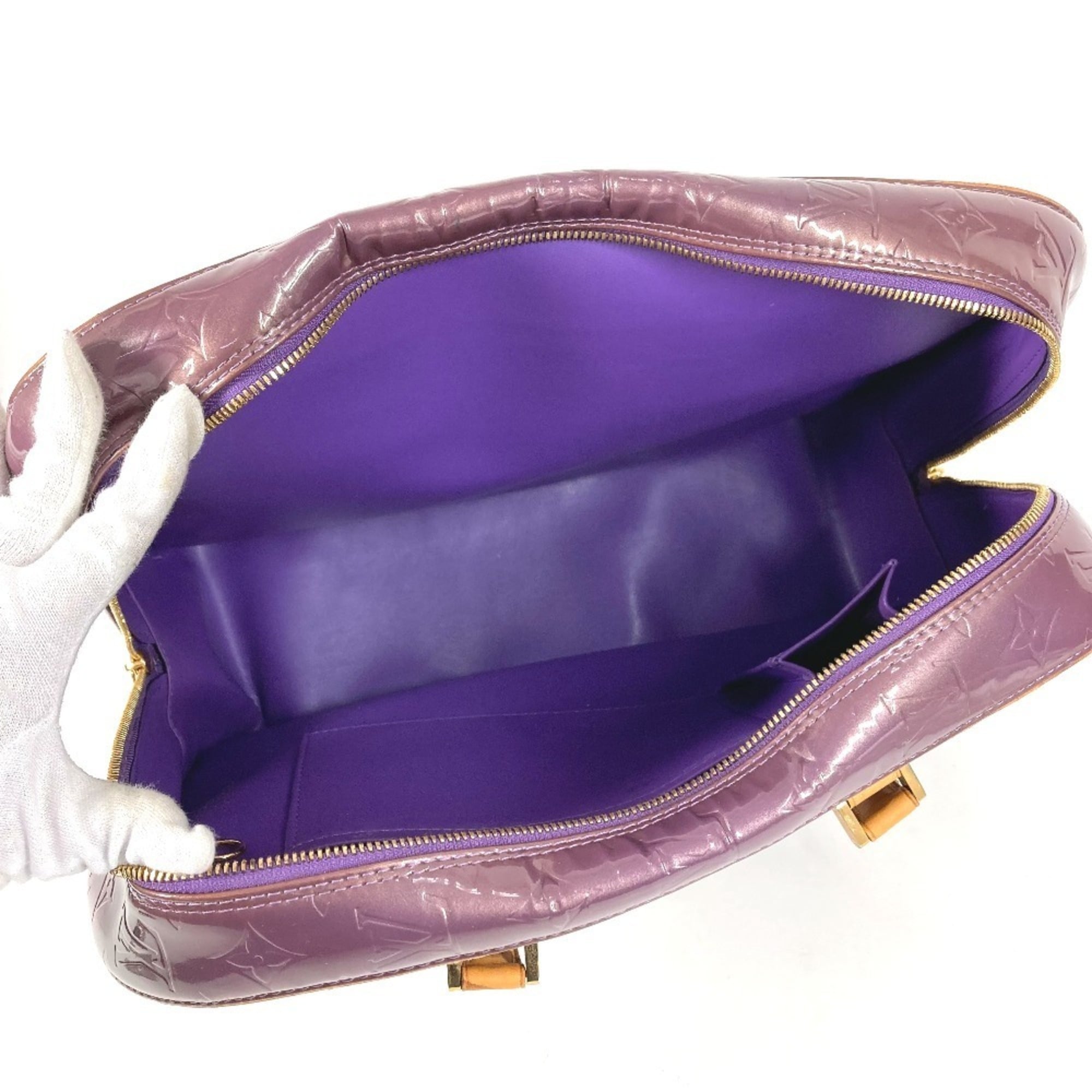 Louis Vuitton Monogram Vernis Purple Monogram Vernis Boston Bag Shoulder Bag (Pre-Owned)