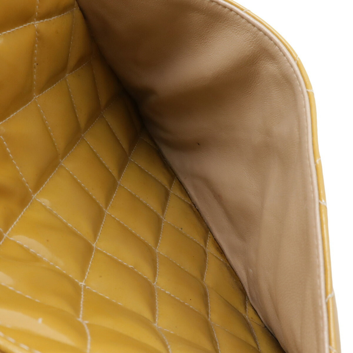 Chanel Matelasse Yellow Ethylen Vinyl Acetate (Eva) Shoulder Bag Tote Bag (Pre-Owned)