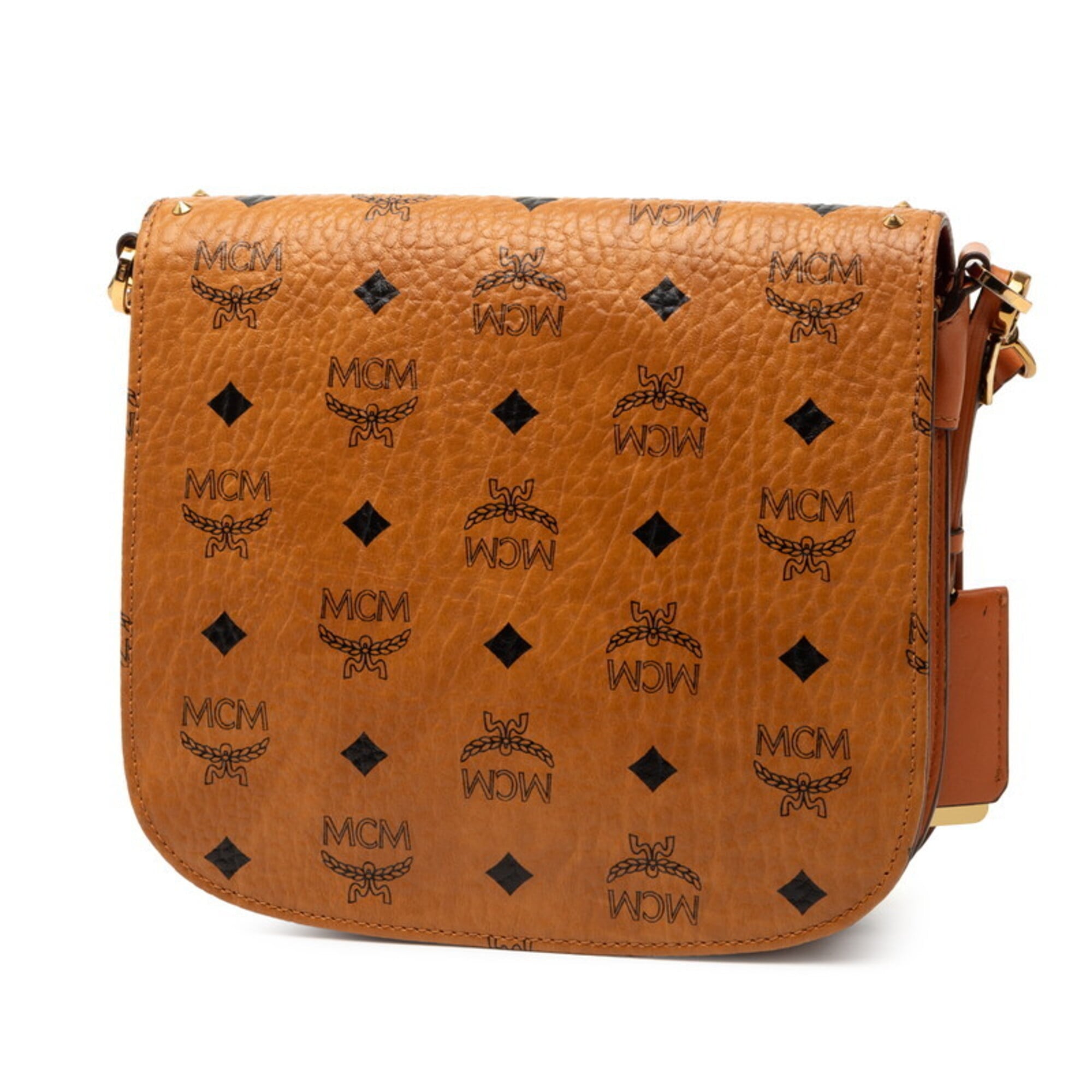 Mcm Brown Leather Suede Leather Shoulder Bag (Pre-Owned)