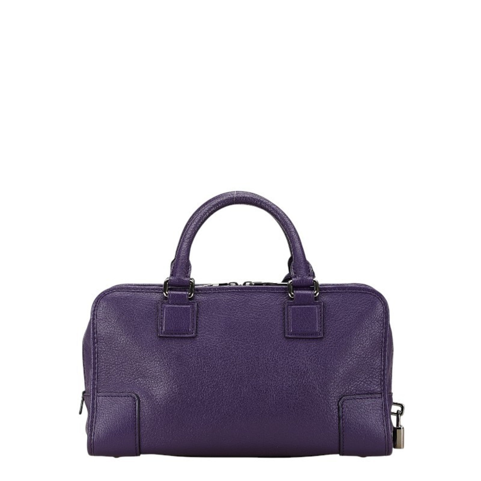 Loewe Purple Leather Handbag (Pre-Owned)