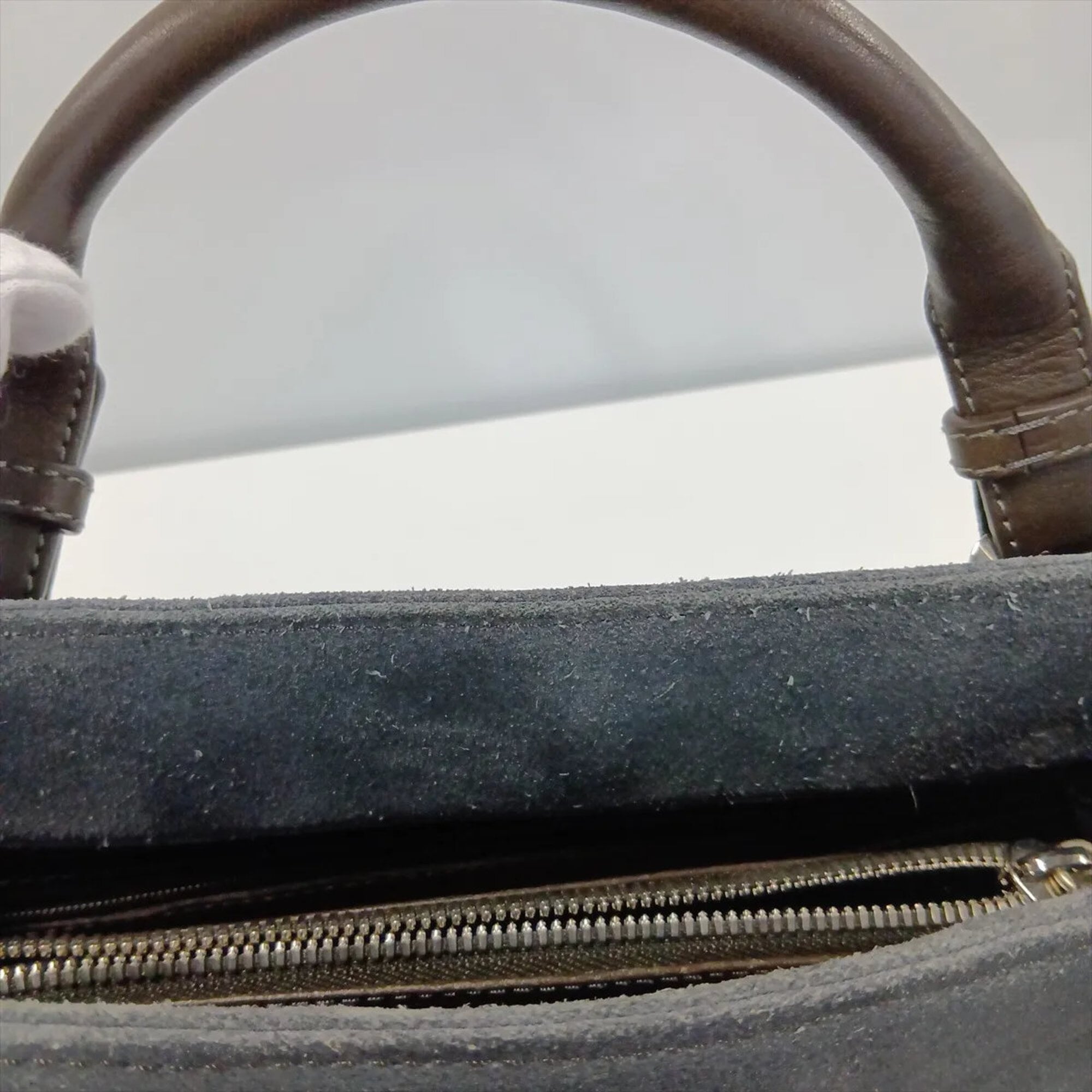 Loewe Blue Brown Leather Handbag Tote Bag (Pre-Owned)