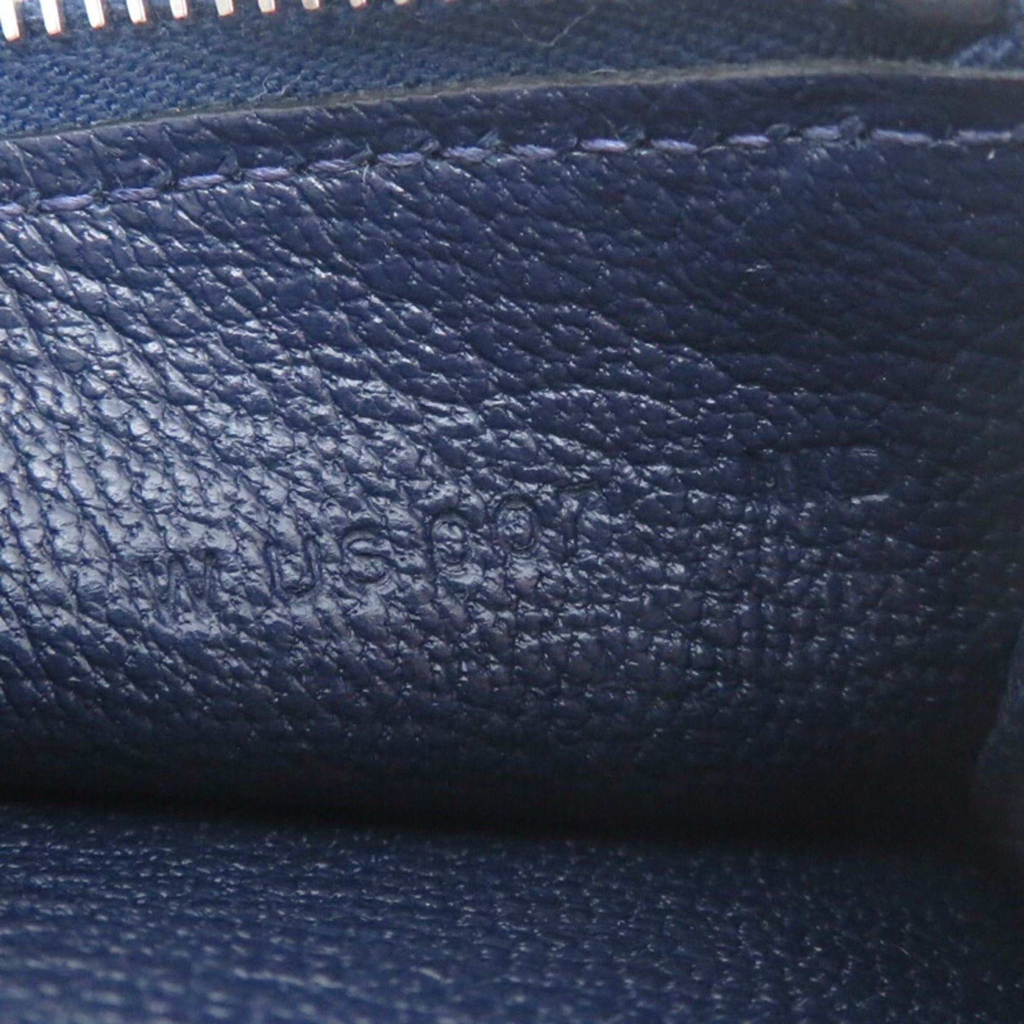 Hermes Navy Chevre Leather Wallet (Tri-Fold) (Pre-Owned)