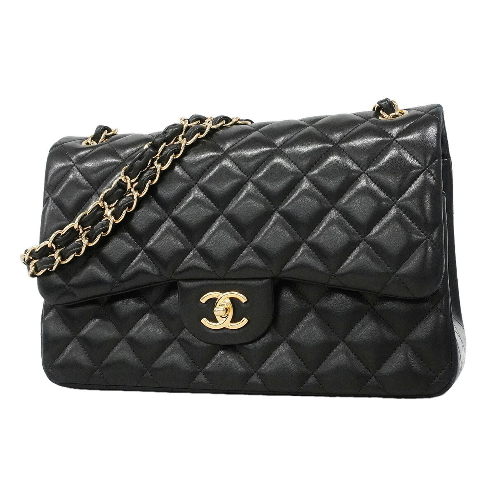 Chanel Black Leather Shoulder Bag (Pre-Owned)