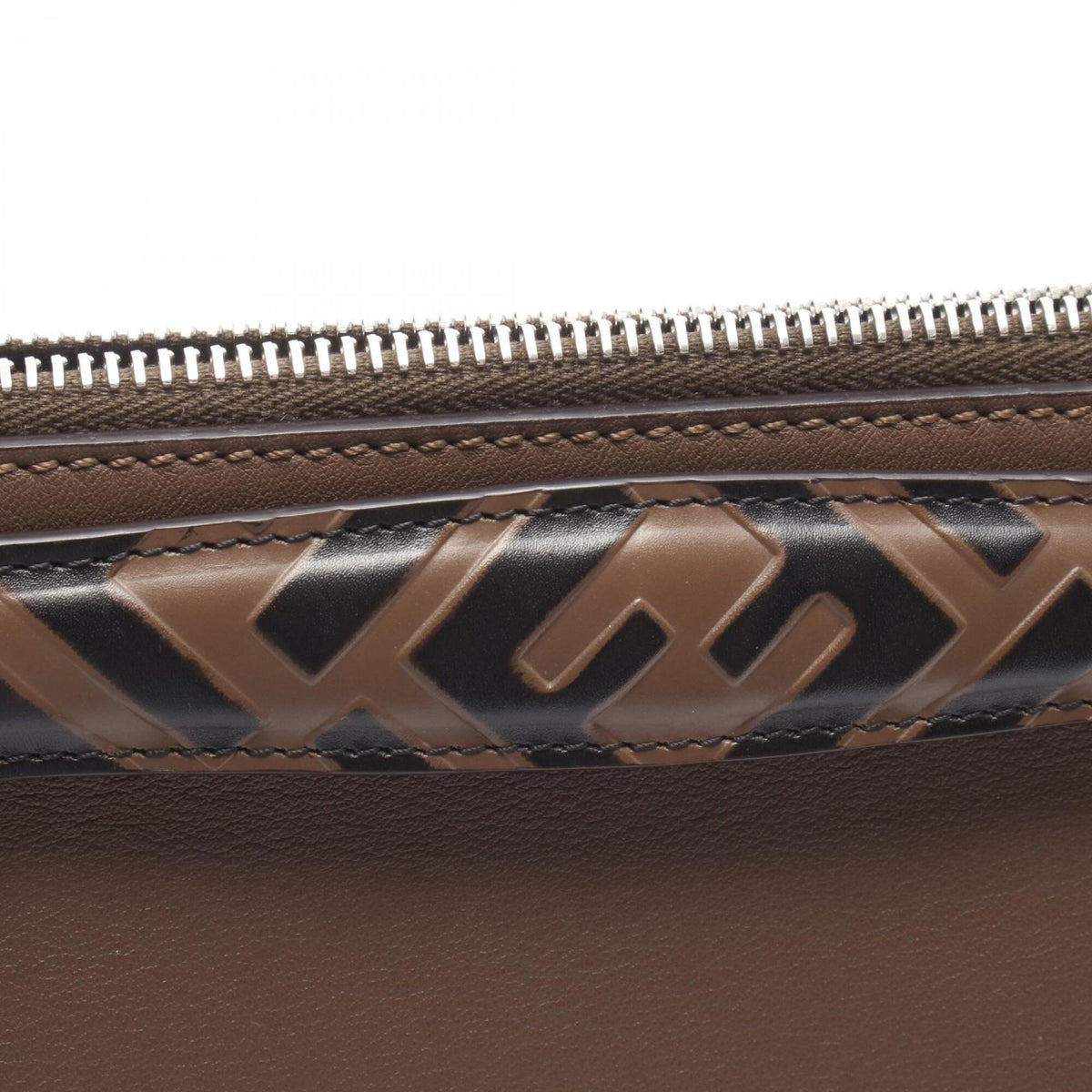 Fendi Black Brown Leather Handbag (Pre-Owned)