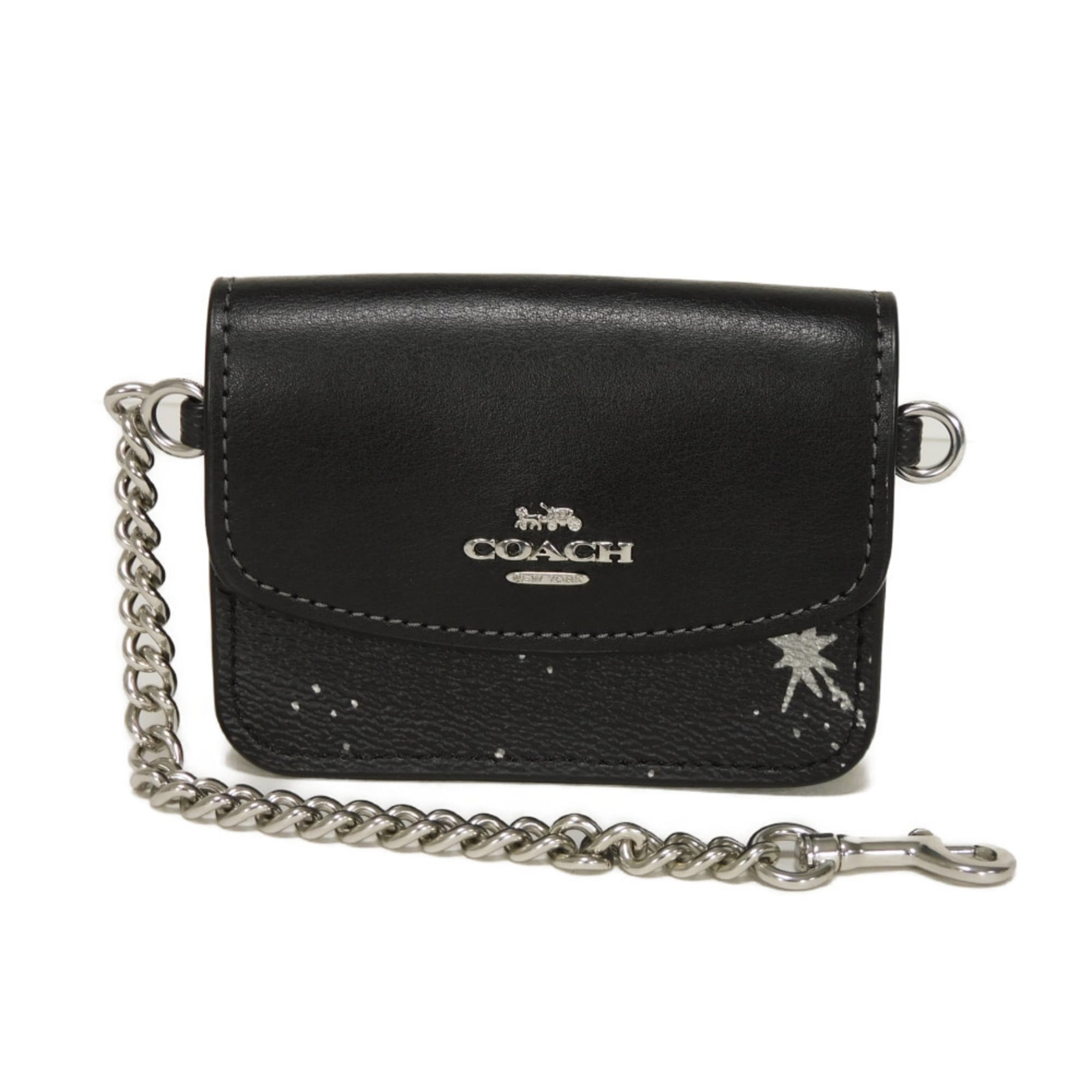 Coach Poppy Black Coated Canvas Shoulder Bag Sling Bag (Pre-Owned)