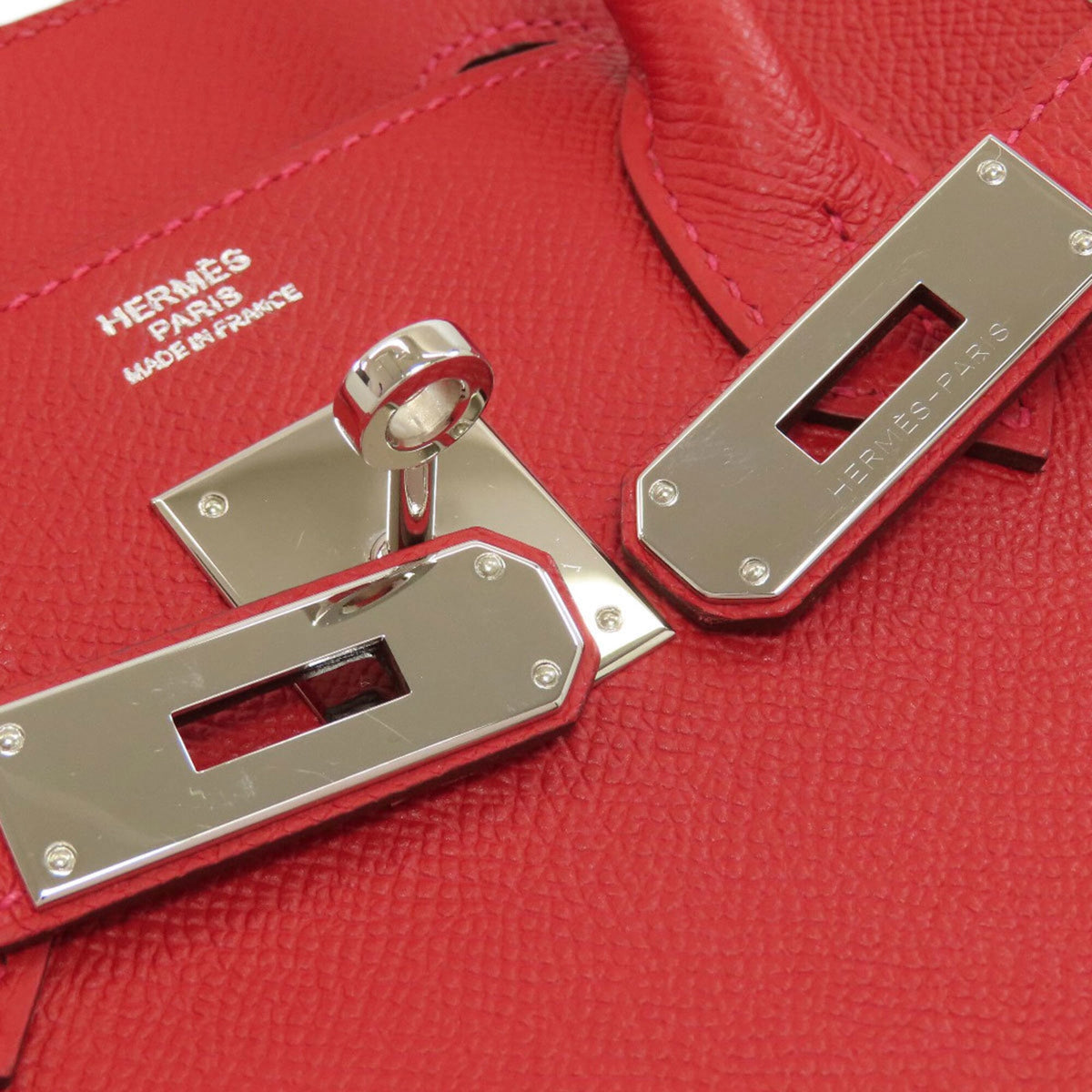Hermes Red Color Epsom Leather Handbag (Pre-Owned)