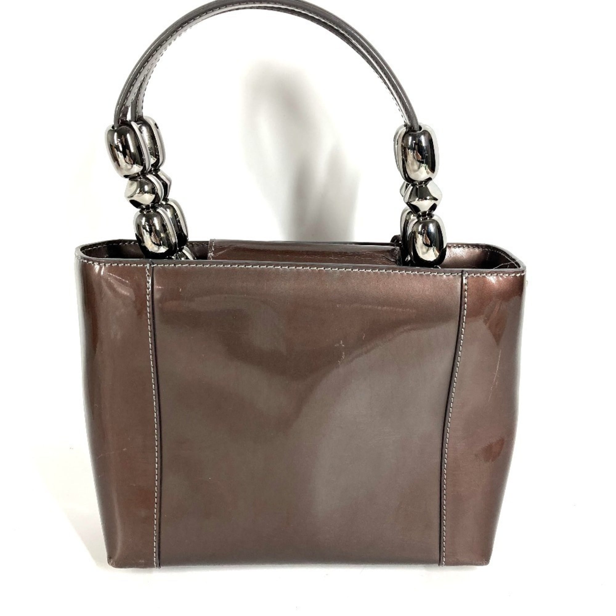 Christian Dior Brown Patent Leather Handbag (Pre-Owned)