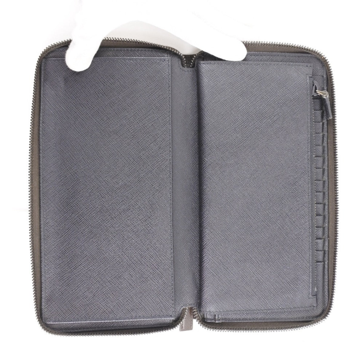 Prada Saffiano Caffe Dark Brown Nero Saffiano Long Wallet (Bi-Fold) (Pre-Owned)