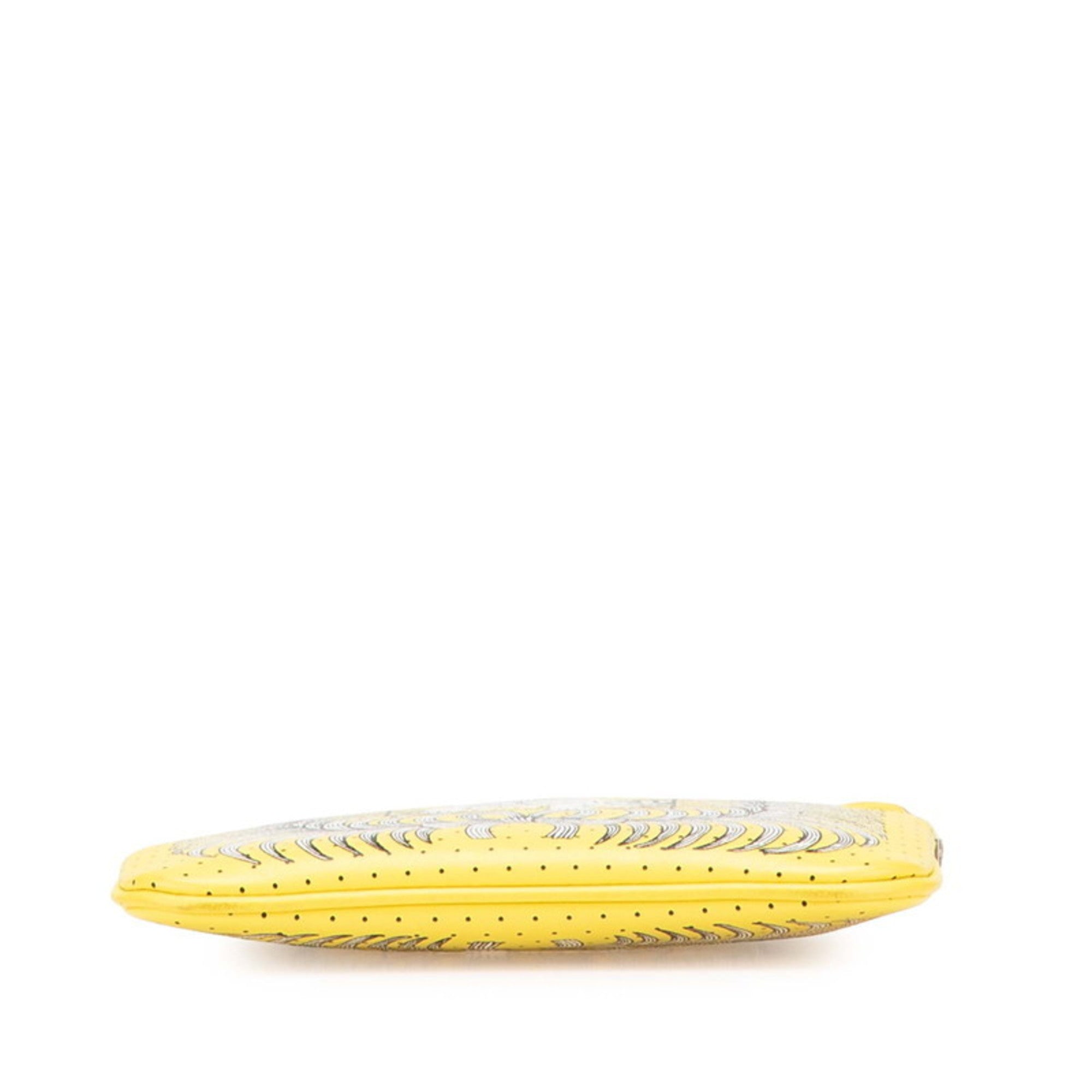 Hermes Multi-Color Yellow Swift Leather Pouch (Pre-Owned)