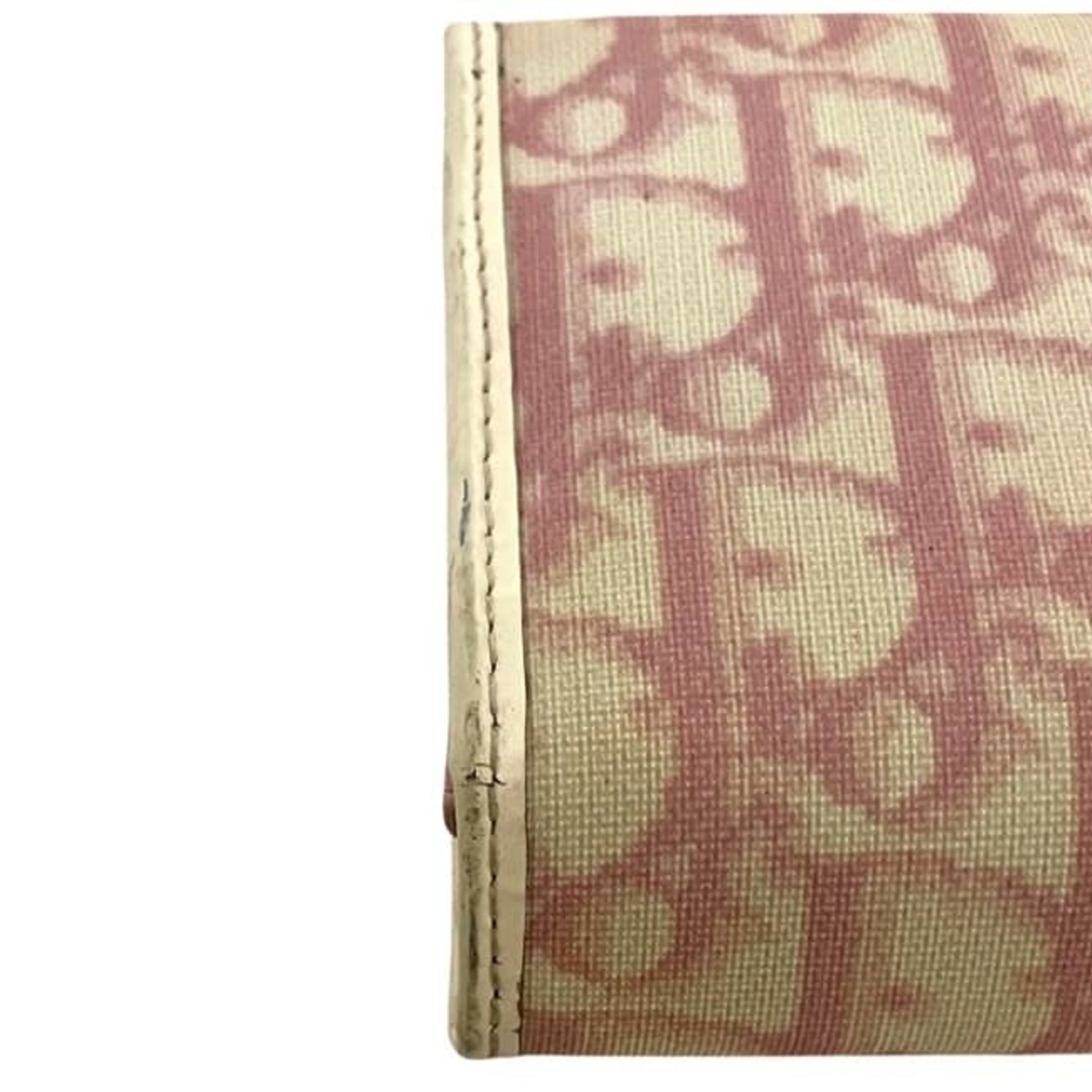 Christian Dior Pink White Pvc Long Wallet (Bi-Fold) (Pre-Owned)