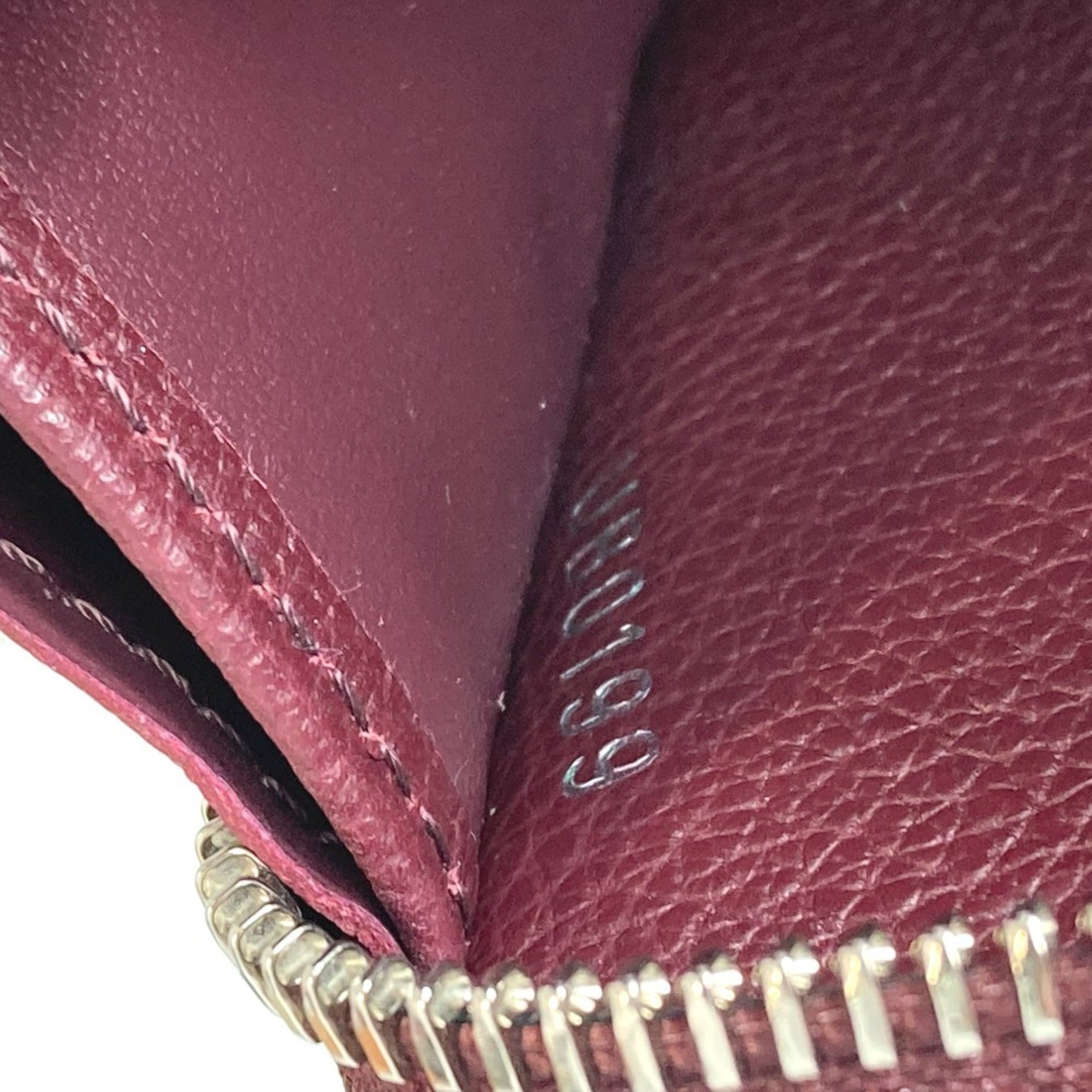 Louis Vuitton Beige Orange Leather Long Wallet (Bi-Fold) (Pre-Owned)