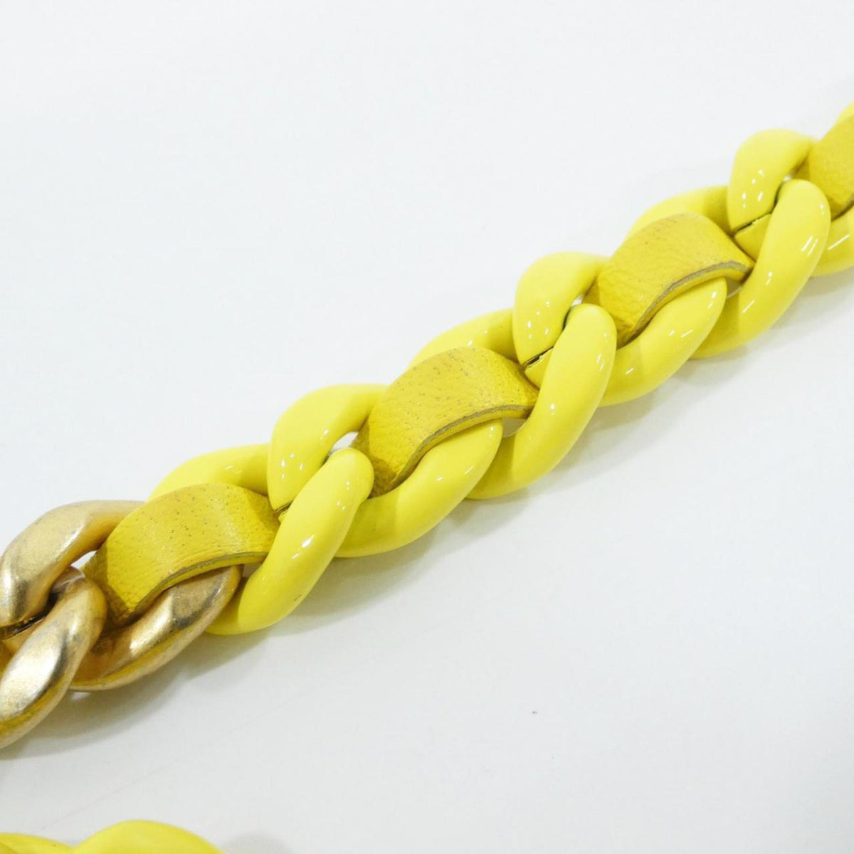 Chanel Yellow Leather Handbag Shoulder Bag (Pre-Owned)