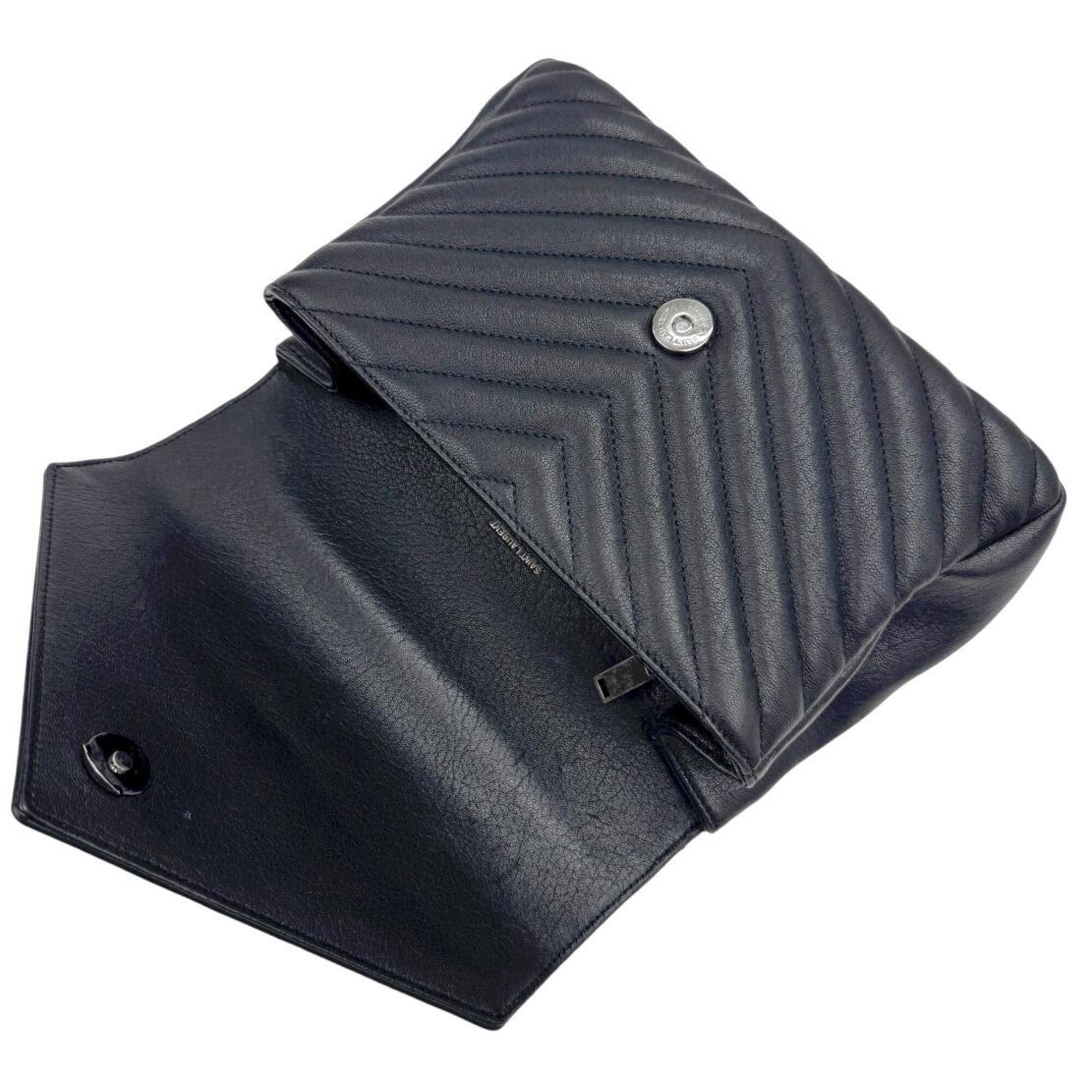 Saint Laurent Black Leather Shoulder Bag (Pre-Owned)