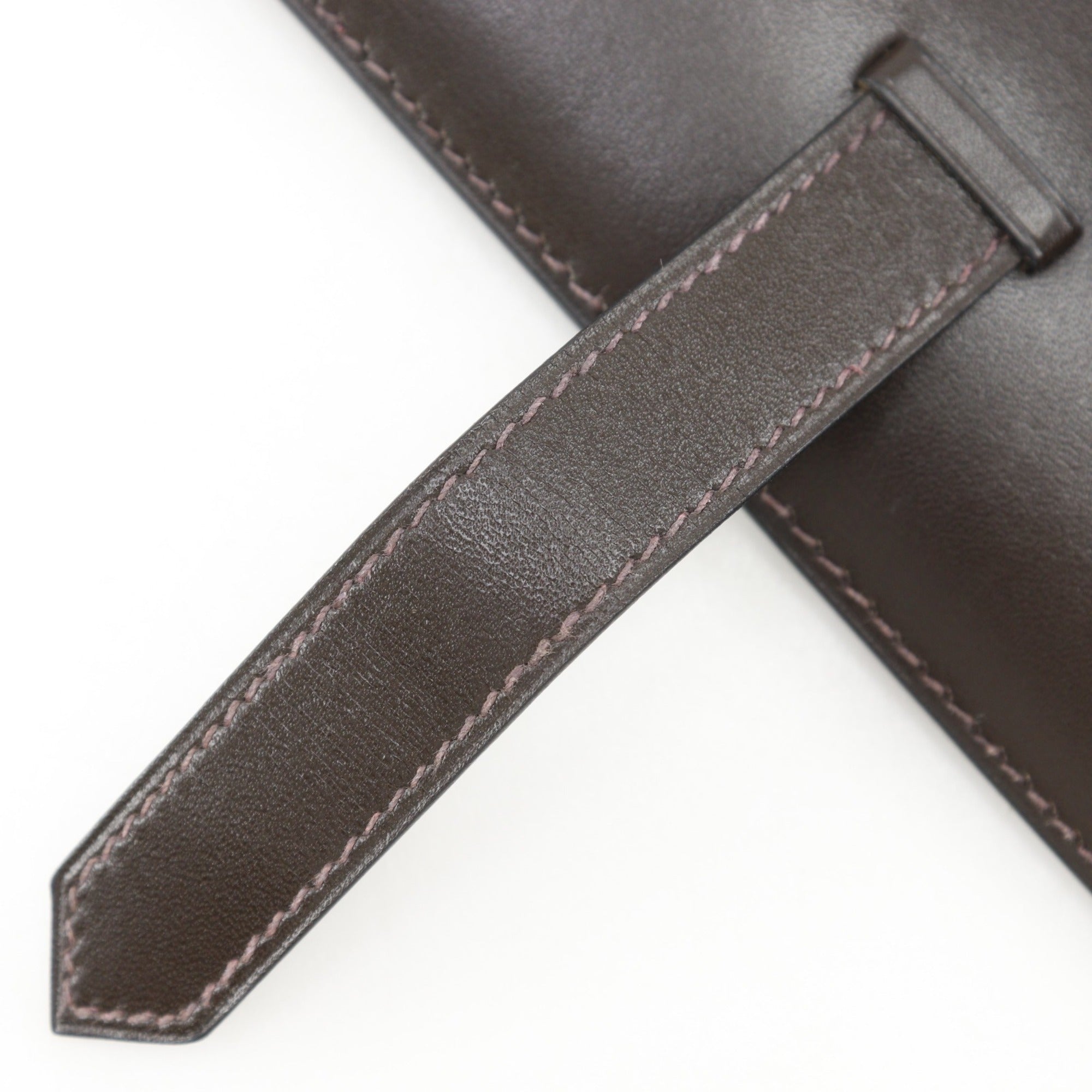 Hermes Brown Box Calf Leather Long Wallet (Bi-Fold) (Pre-Owned)