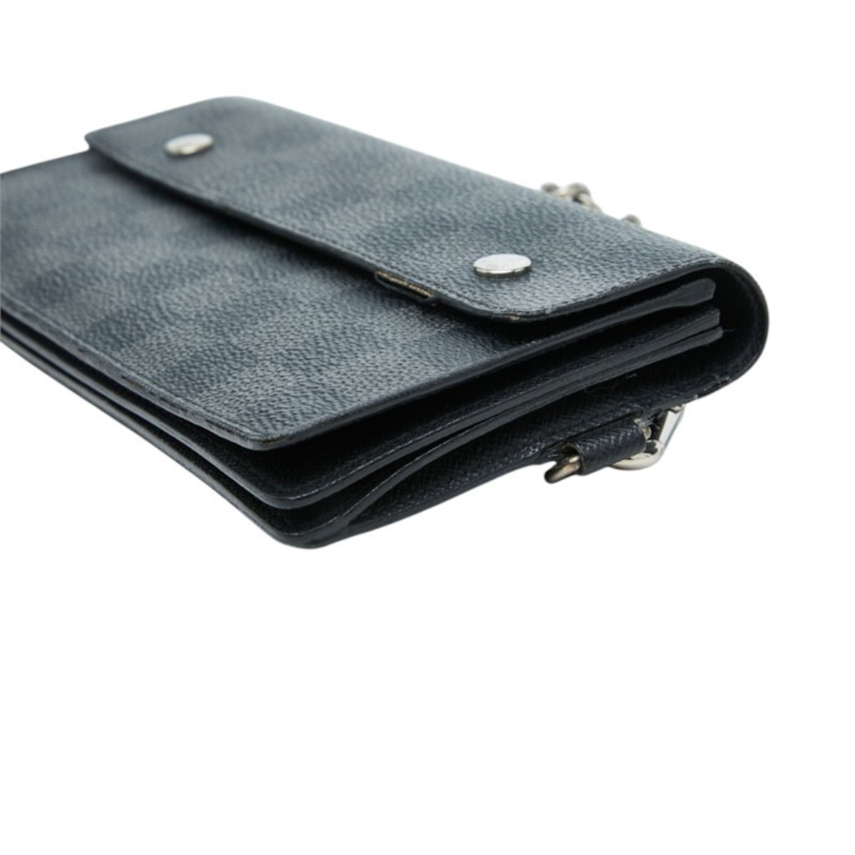 Louis Vuitton Black Pvc Leather Chain/Shoulder Wallet (Pre-Owned)