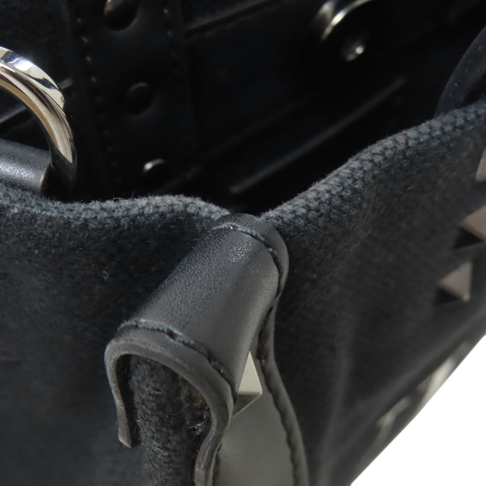 Valentino Black Canvas Handbag (Pre-Owned)