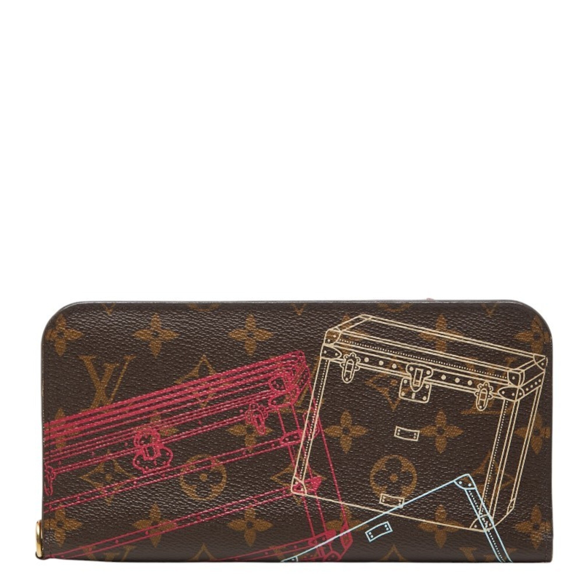 Louis Vuitton Brown Multi-Color Pvc Leather Long Wallet (Bi-Fold) (Pre-Owned)