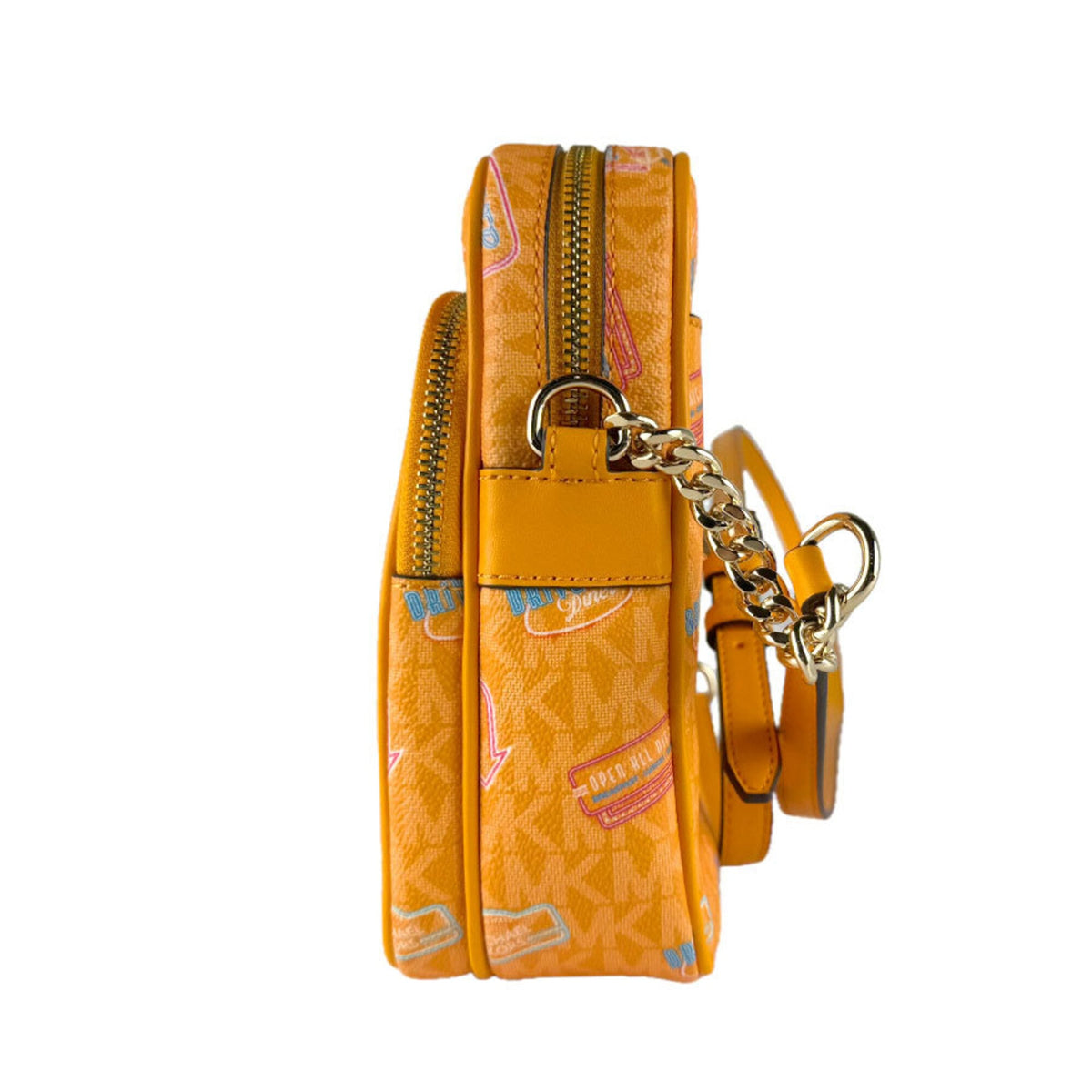Michael Kors Multi-Color Orange Pvc Leather Shoulder Bag (Pre-Owned)