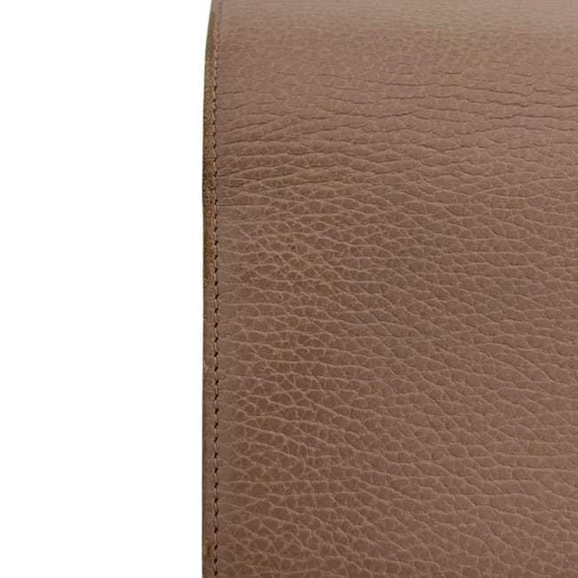 Gucci Pink Beige Leather Long Wallet (Bi-Fold) (Pre-Owned)