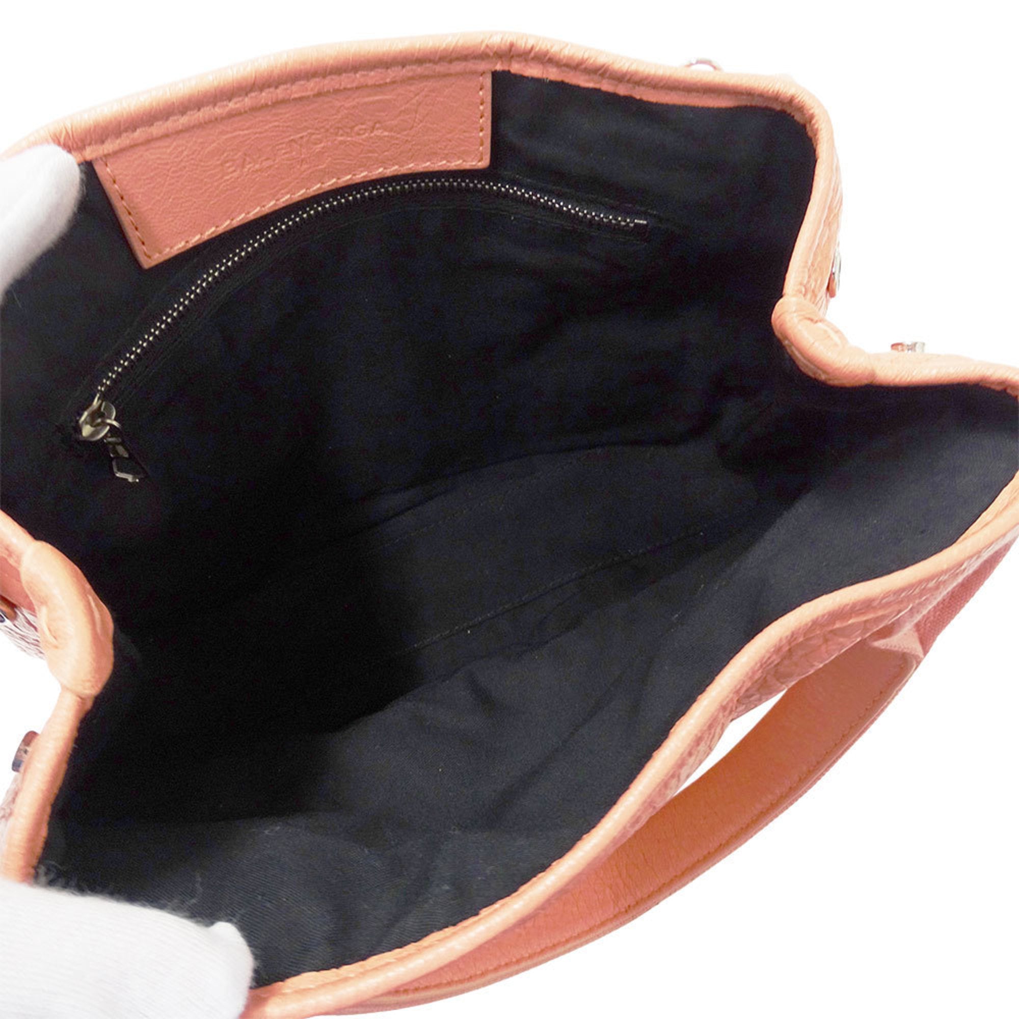 Balenciaga Salmon Pink Leather Handbag Shoulder Bag (Pre-Owned)