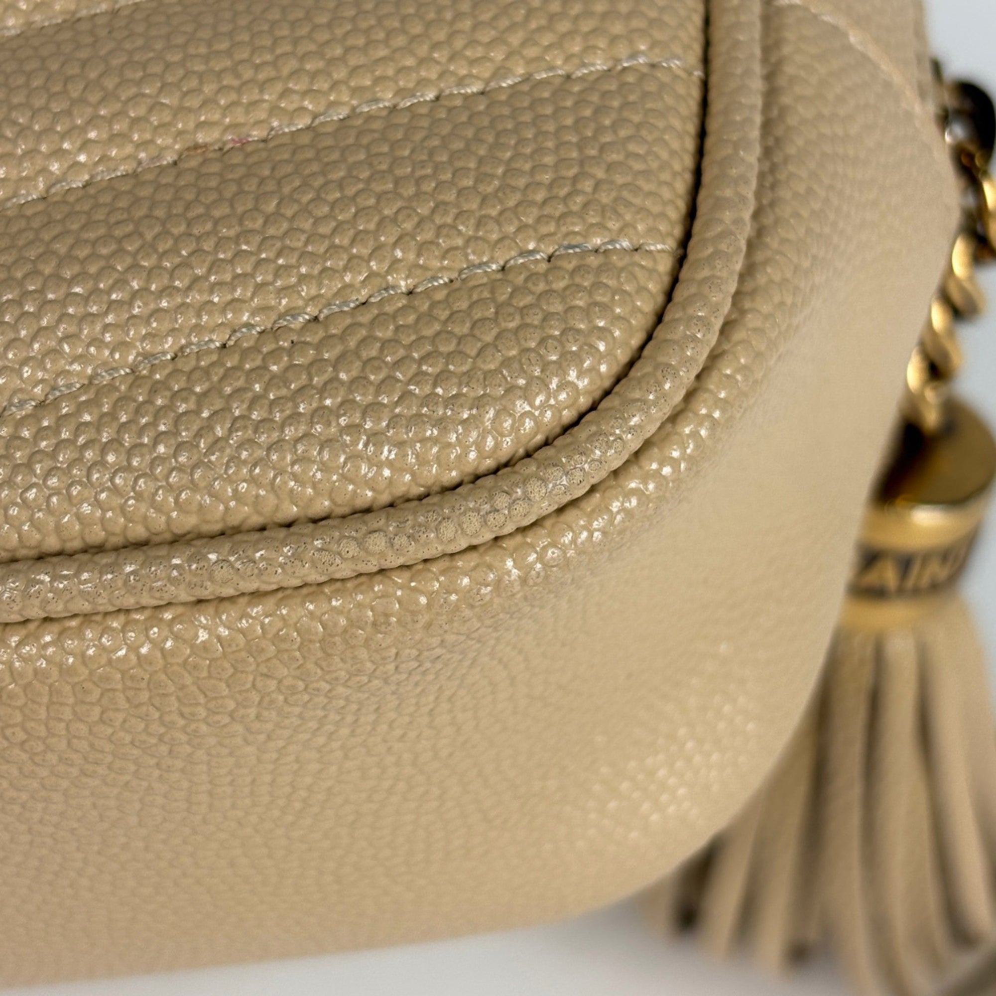 Saint Laurent Beige Leather Shoulder Bag (Pre-Owned)