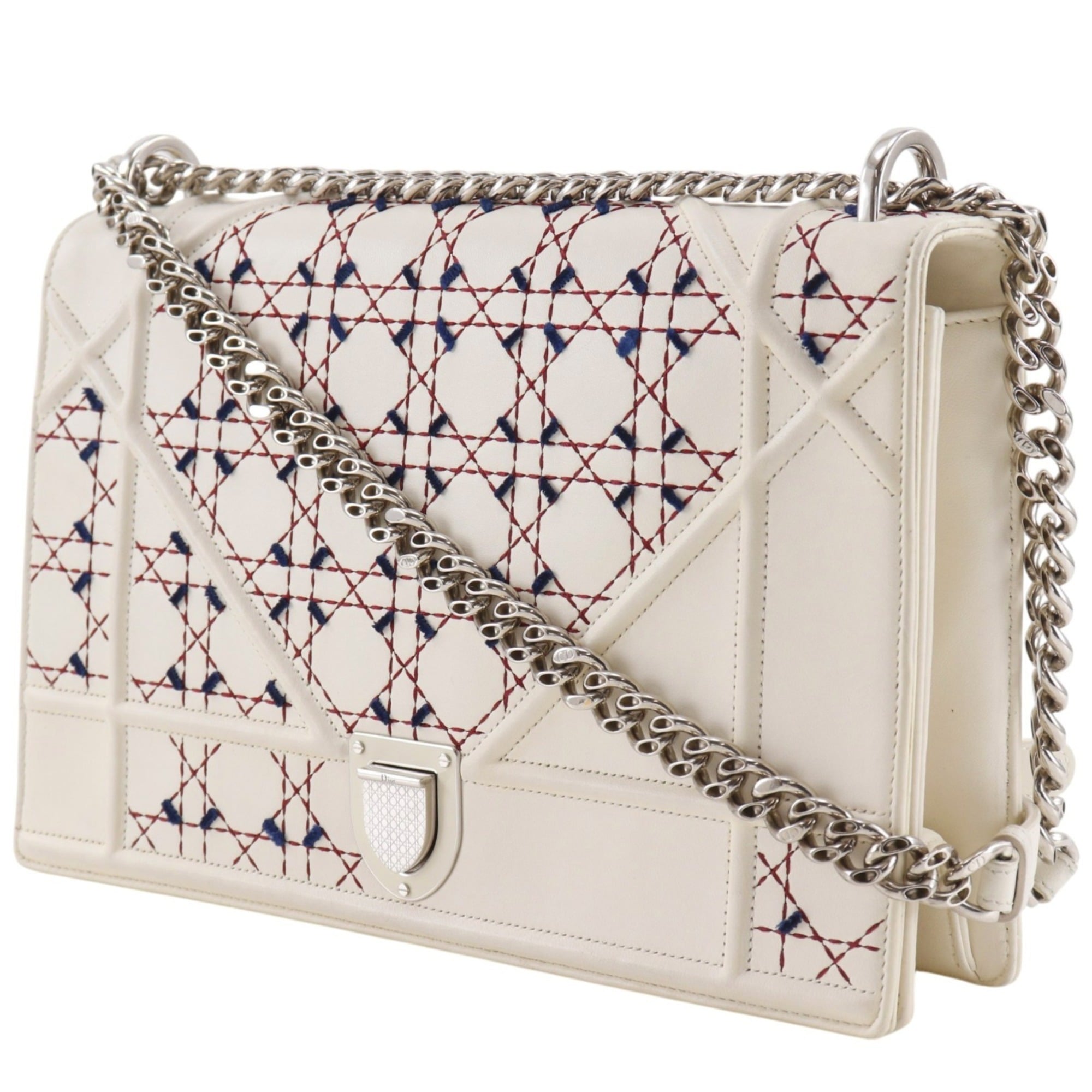 Christian Dior White Leather Shoulder Bag (Pre-Owned)