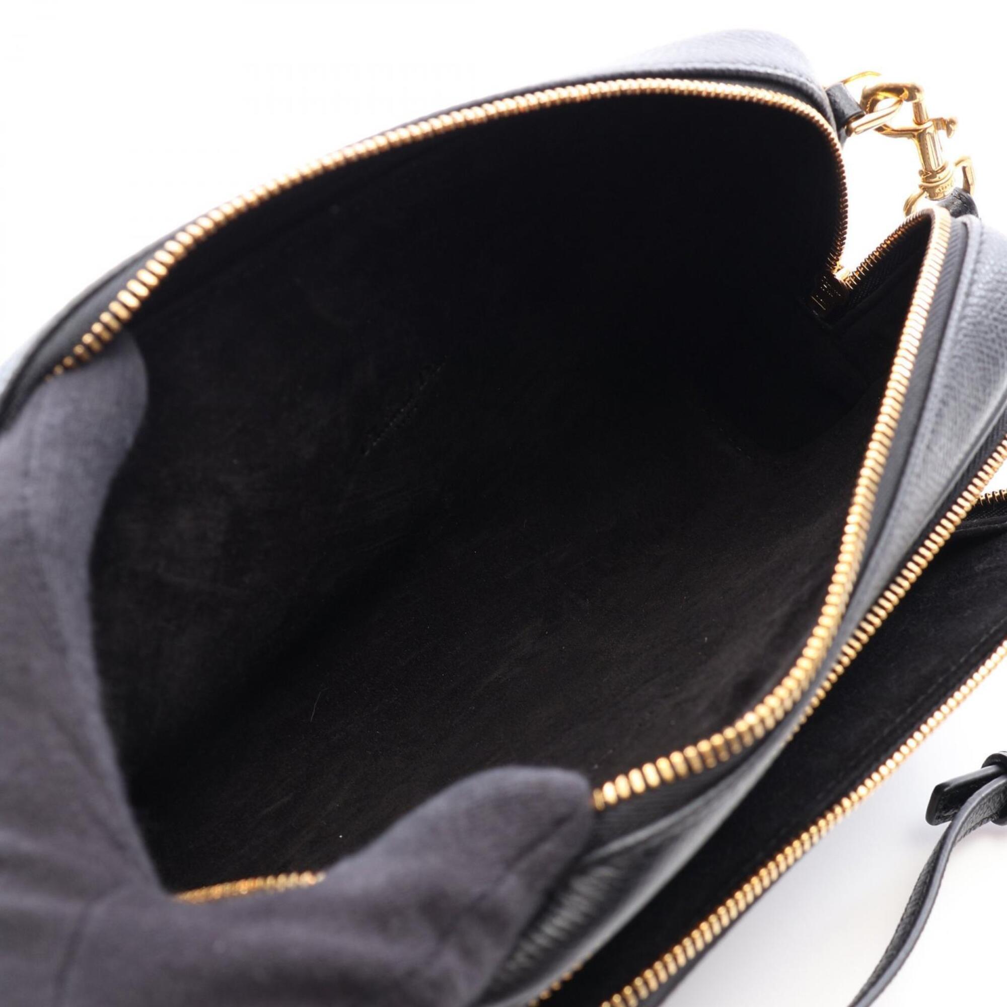 Christian Dior Black Leather Pouch Shoulder Bag (Pre-Owned)