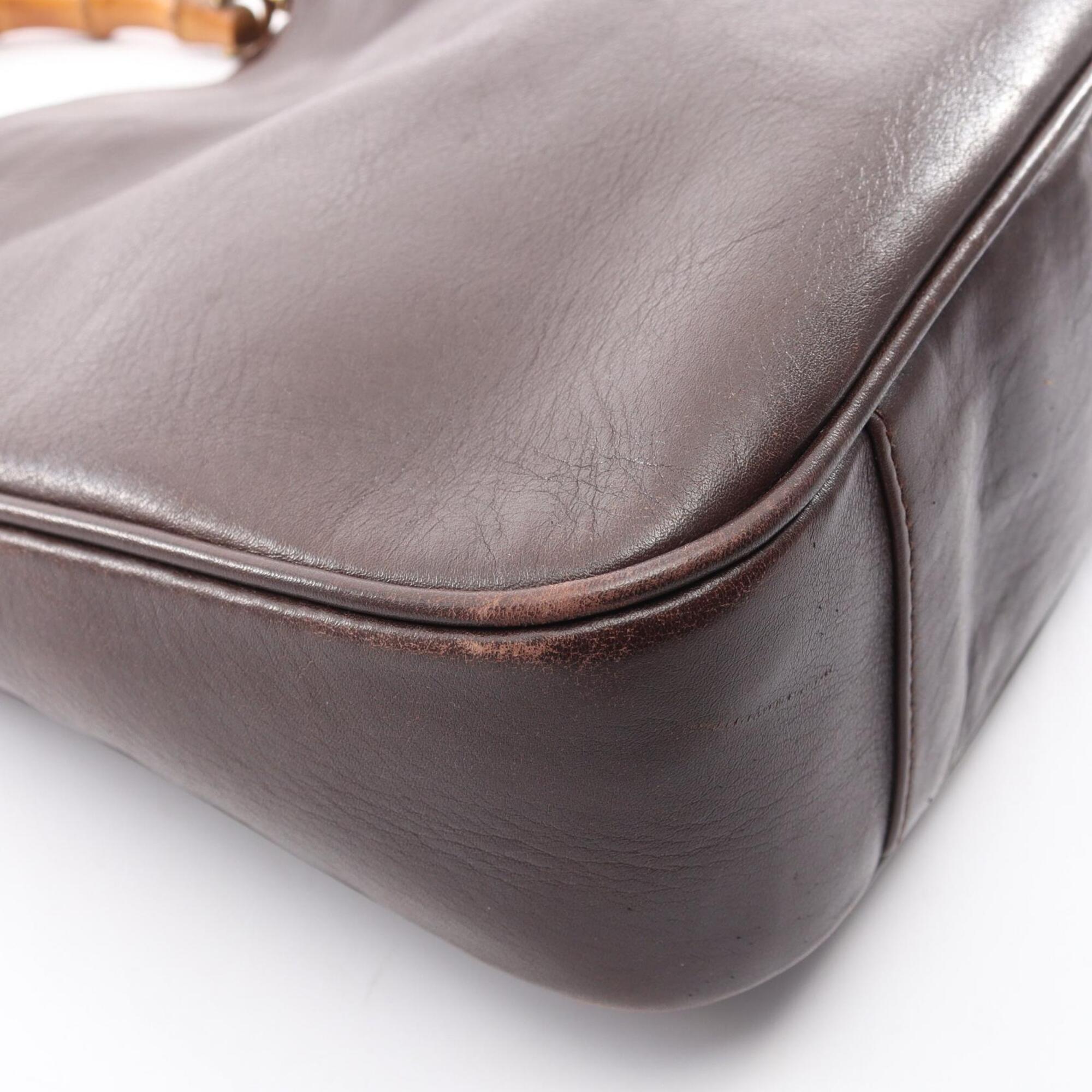 Gucci Brown Leather Handbag (Pre-Owned)