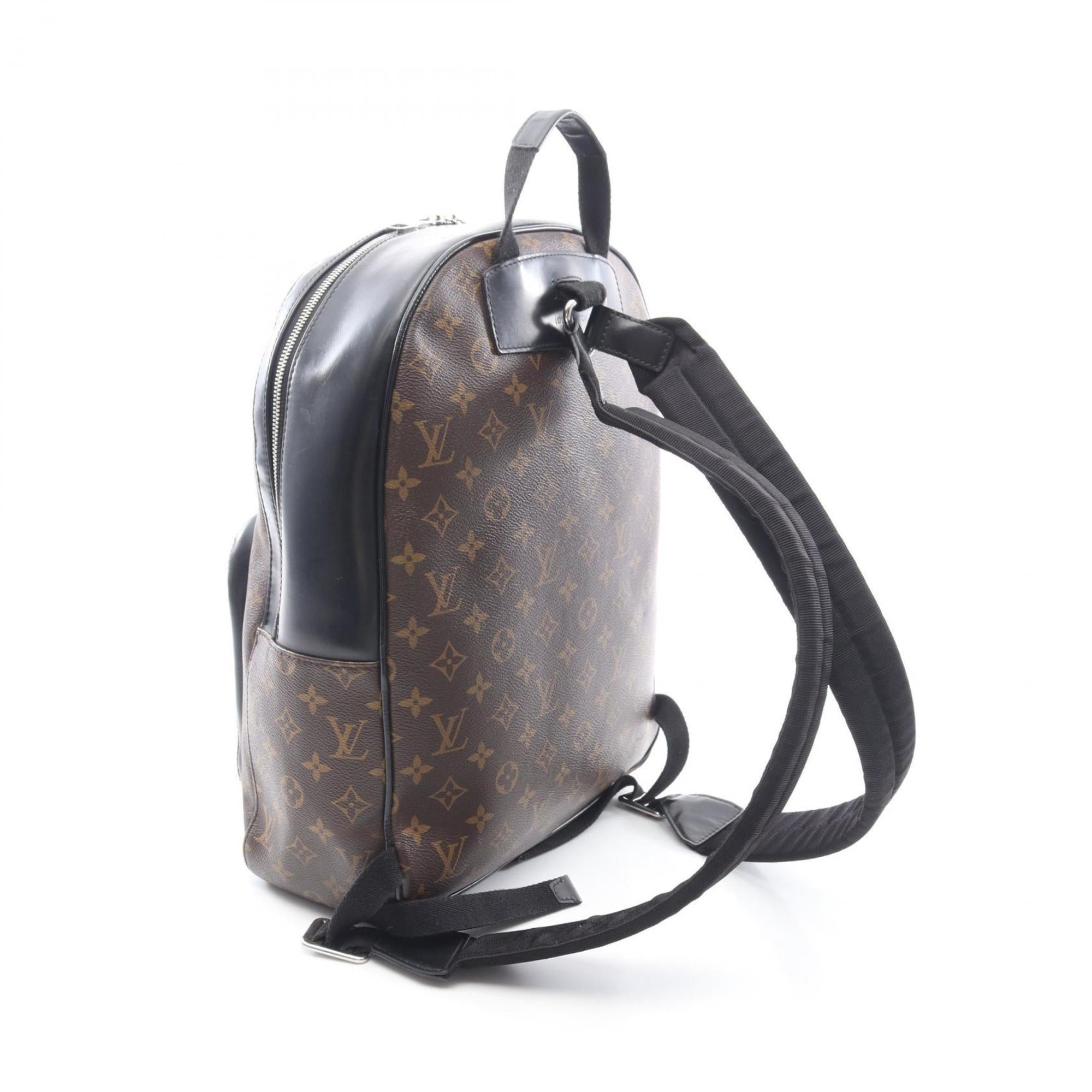 Louis Vuitton Black Brown Monogram Macassar Coated Canvas Leather Backpack (Pre-Owned)