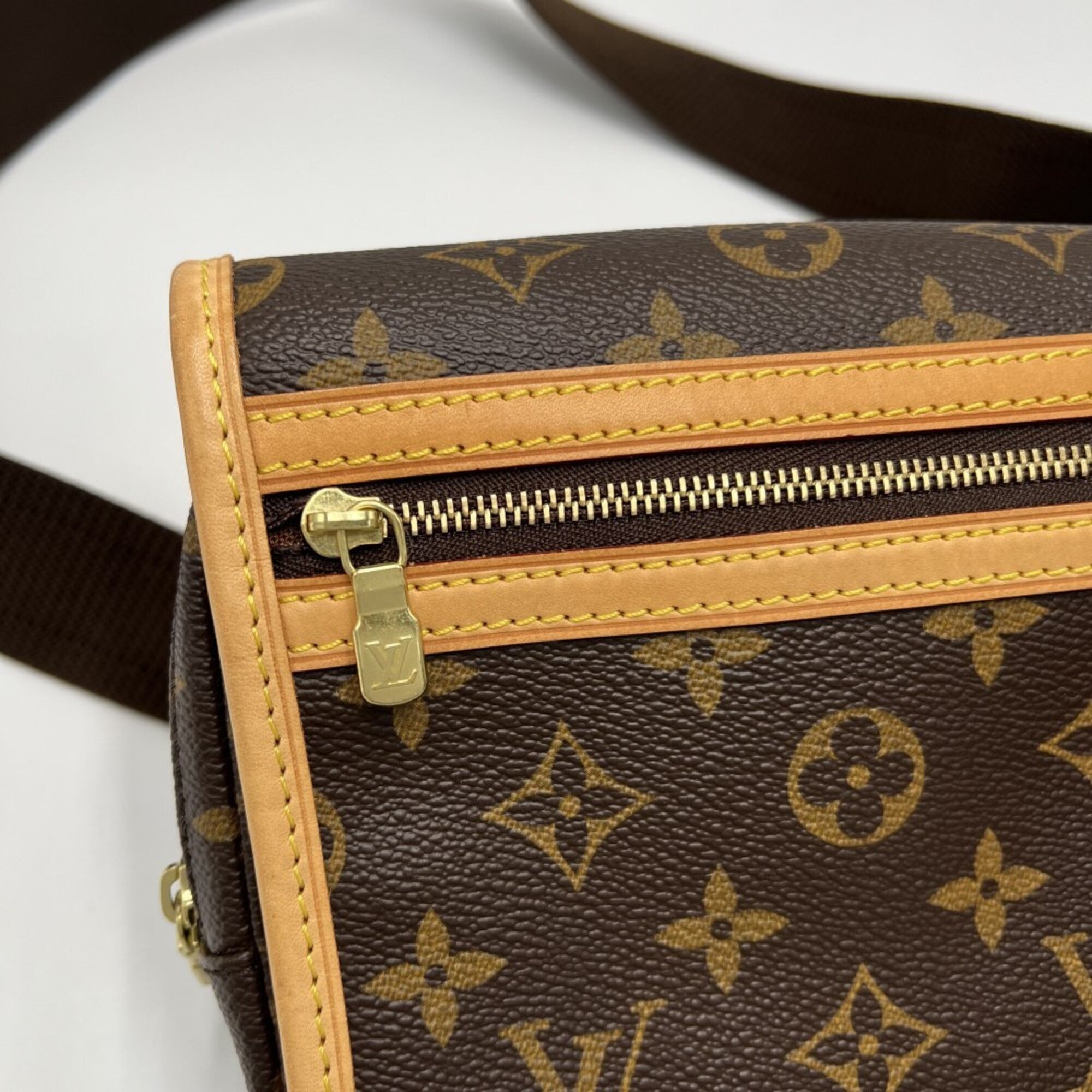 Louis Vuitton Brown Monogram Fanny Pack Pouch Sling Bag (Pre-Owned)