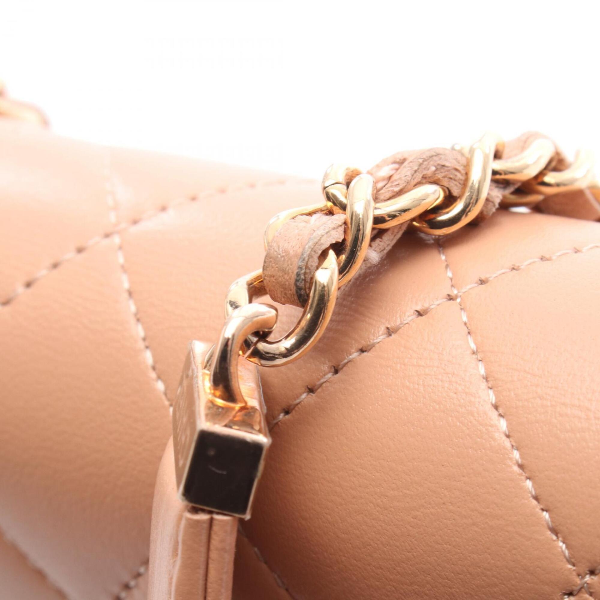 Chanel Matelasse Pink Leather Handbag Shoulder Bag (Pre-Owned)