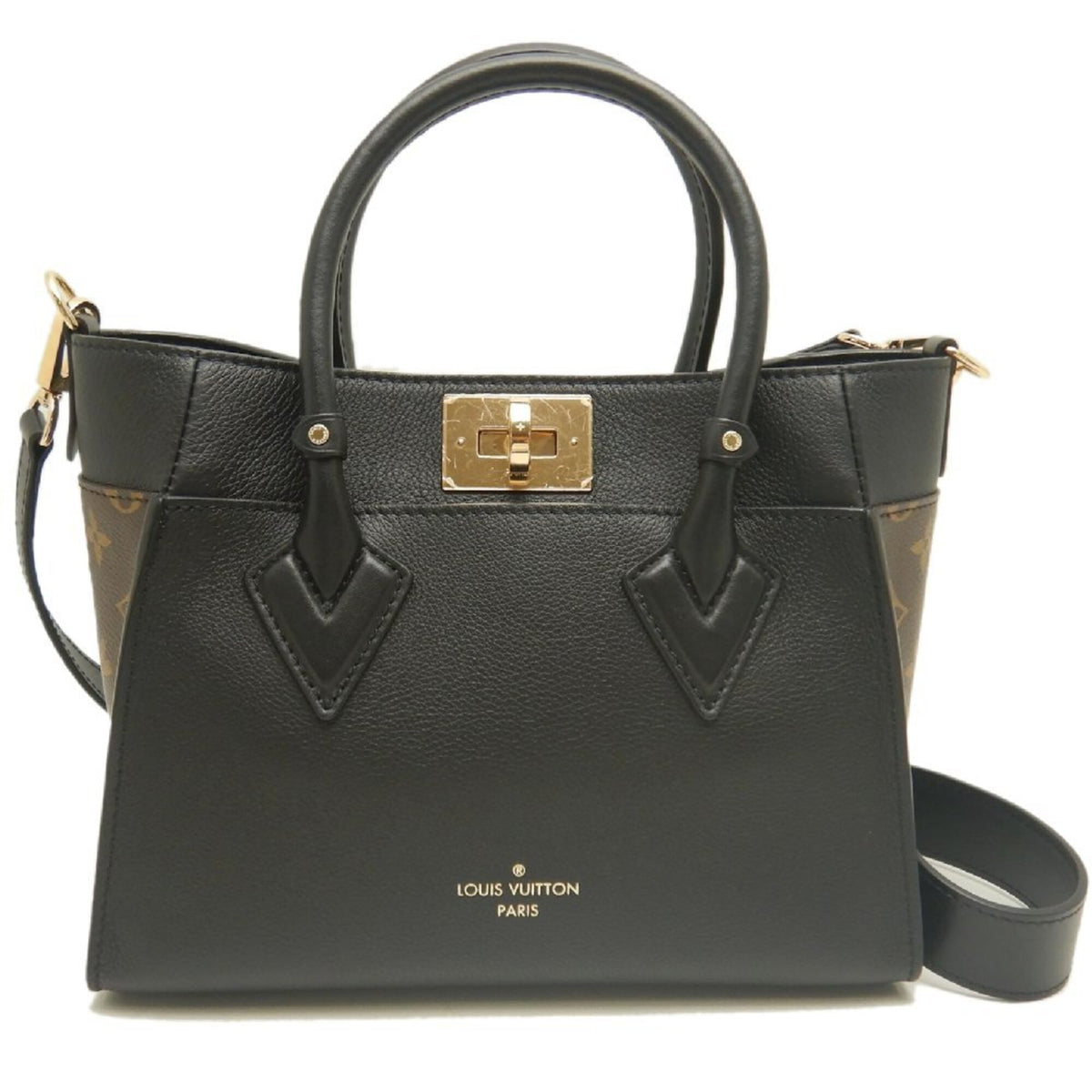 Louis Vuitton Brown Noir Monogram Leather Handbag (Pre-Owned)