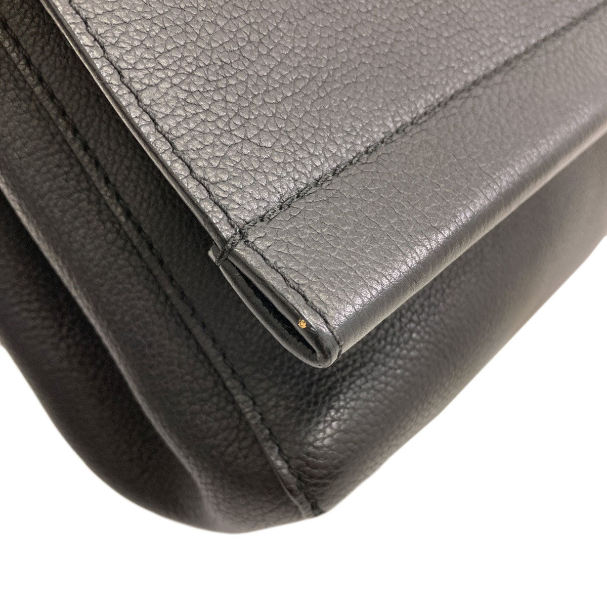 Louis Vuitton Black Leather Handbag (Pre-Owned)