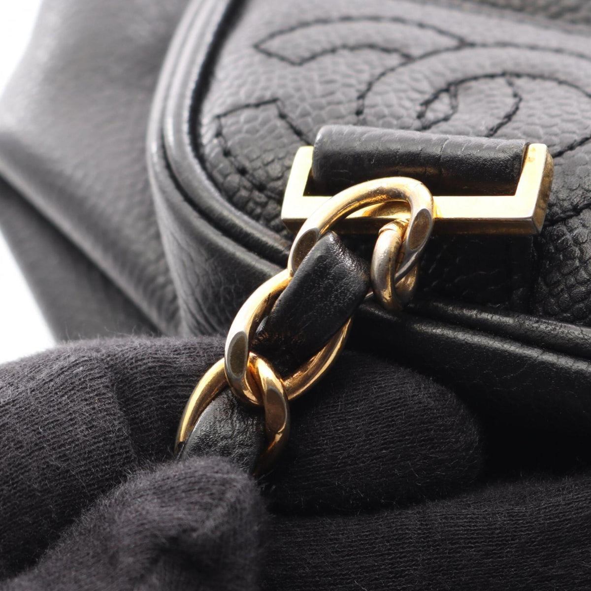 Chanel Black Grained Calfskin Backpack (Pre-Owned)