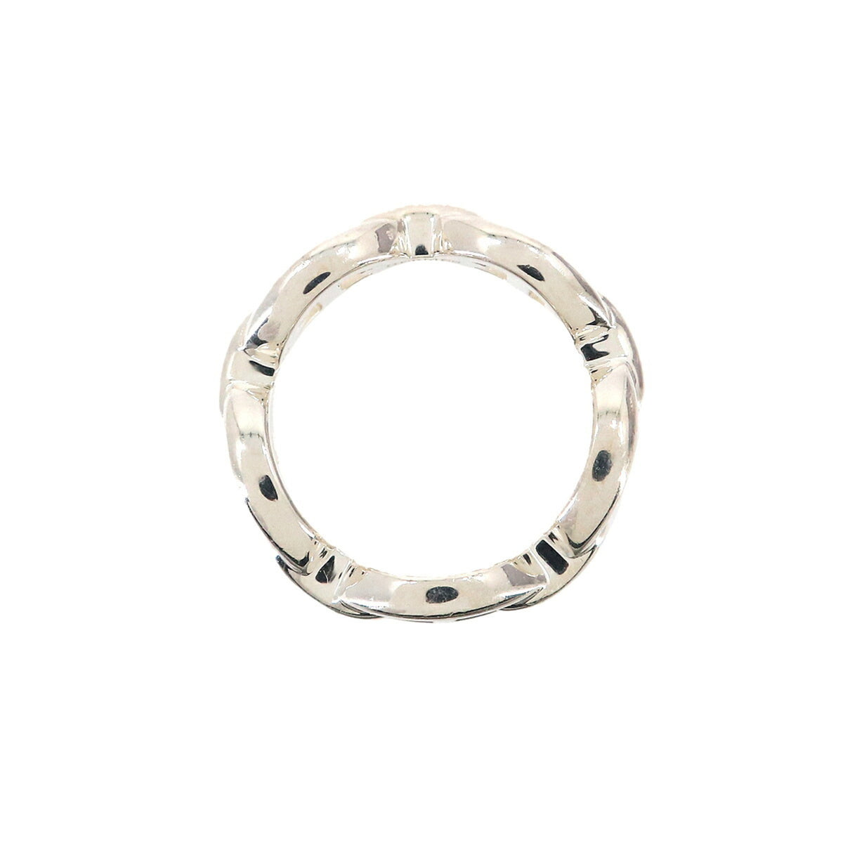 Hermes Silver Silver 925 Band Ring (Pre-Owned)
