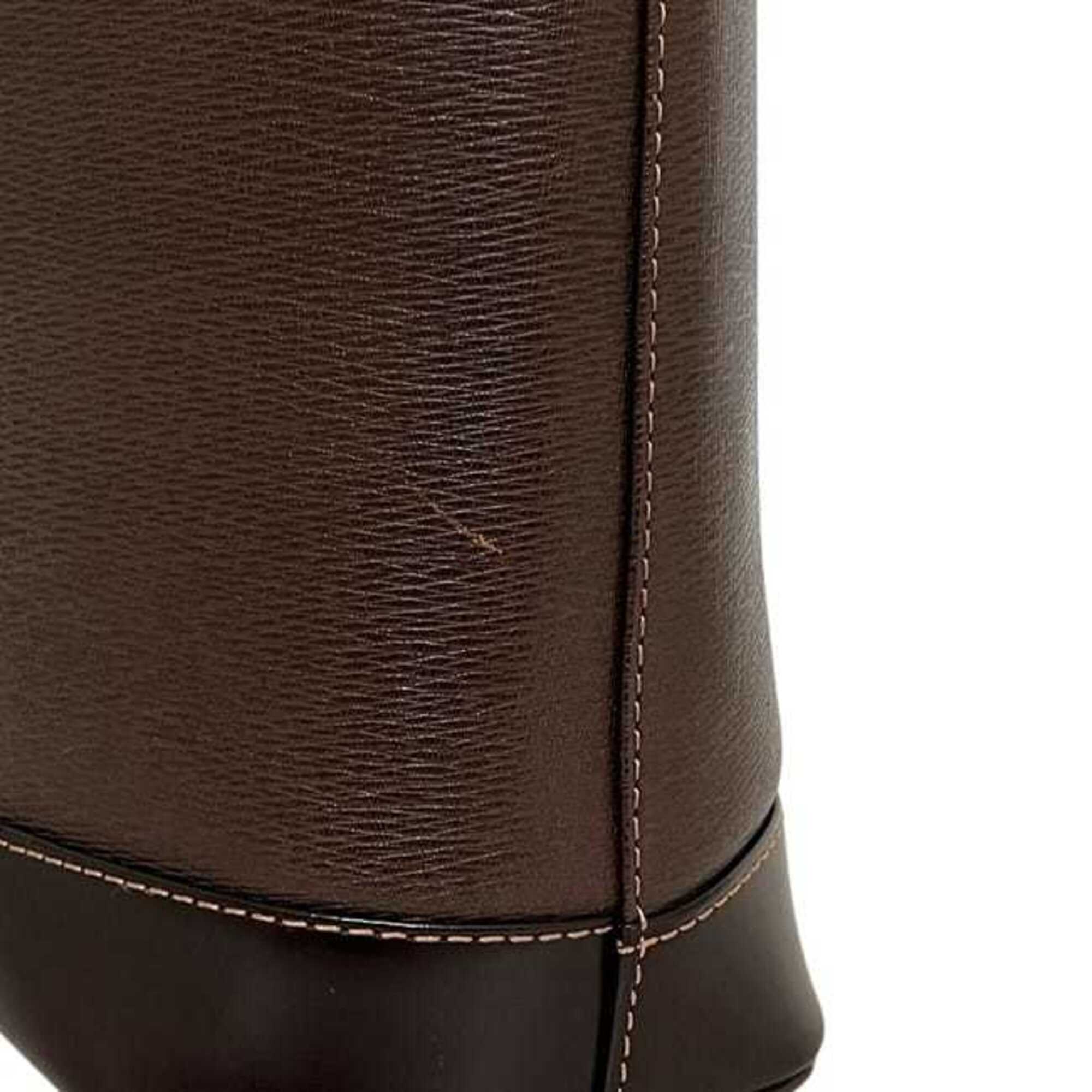 Burberry Brown Leather Shoulder Bag (Pre-Owned)