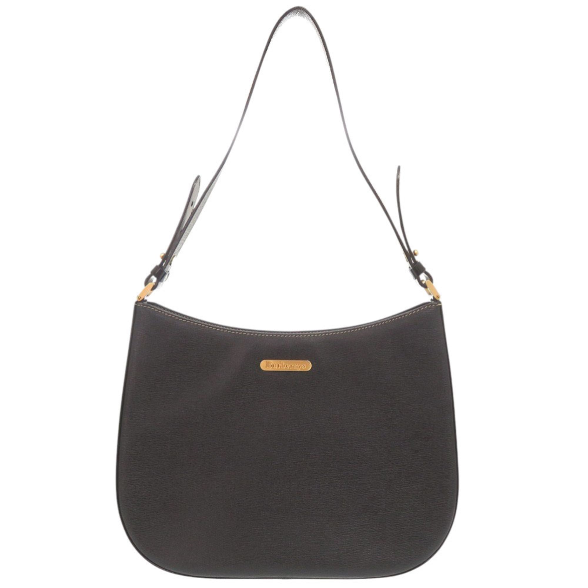Burberry Black Leather Shoulder Bag (Pre-Owned)