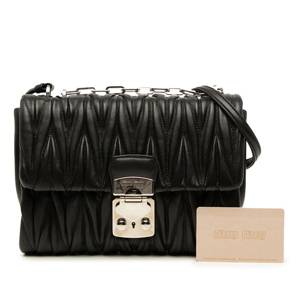 Miu Miu Black Leather Handbag (Pre-Owned)