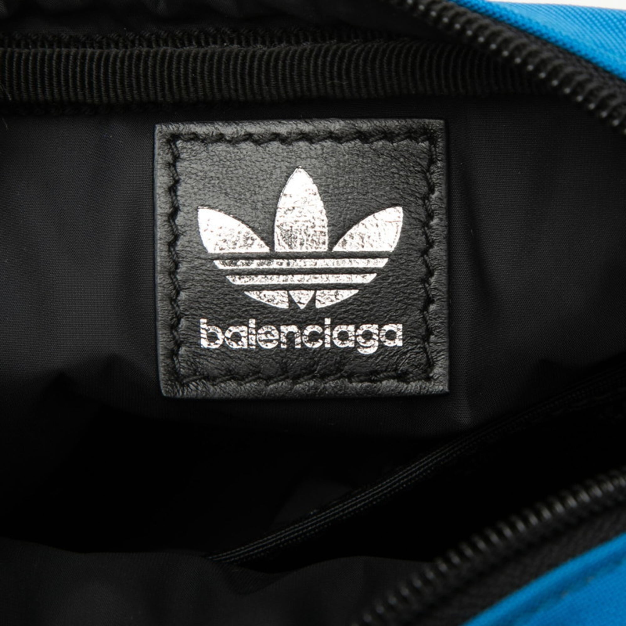 Balenciaga Black Blue Nylon Shoulder Bag (Pre-Owned)