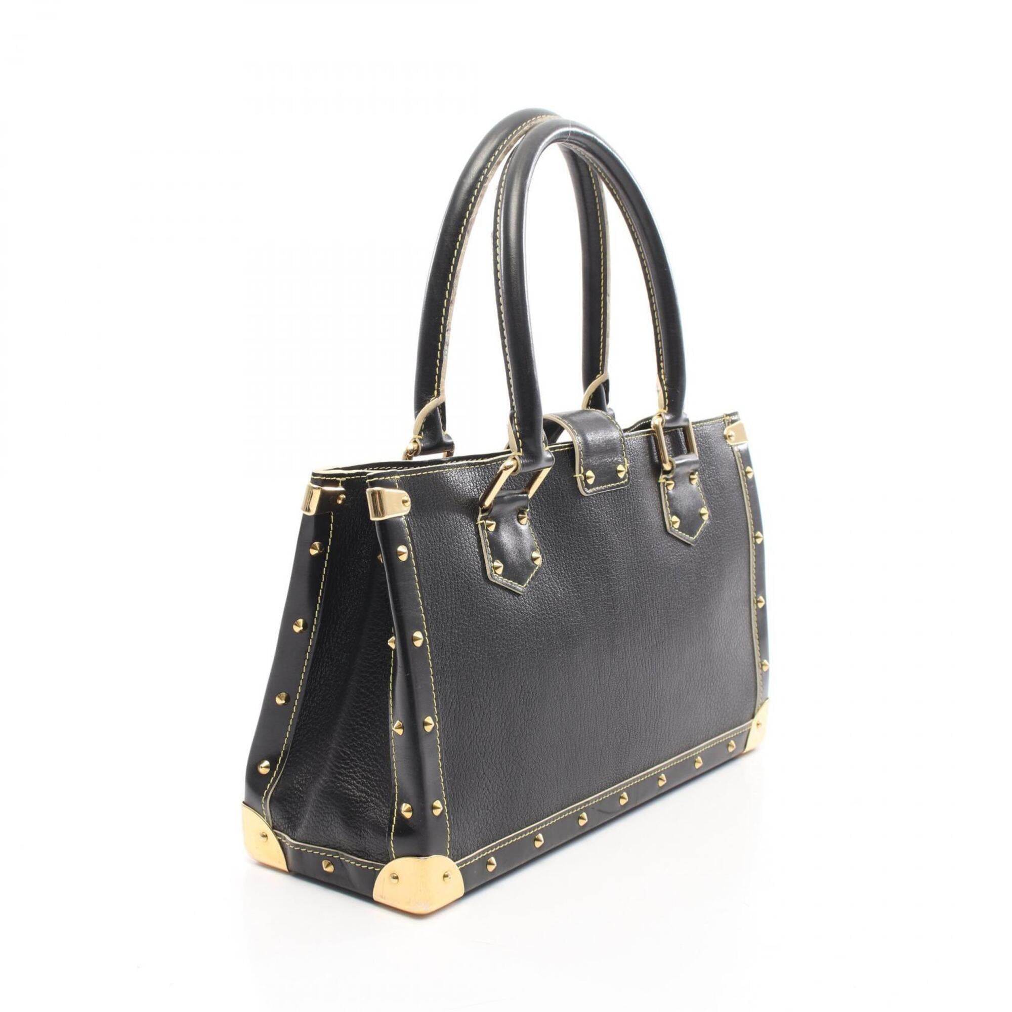 Louis Vuitton Black Leather Handbag (Pre-Owned)