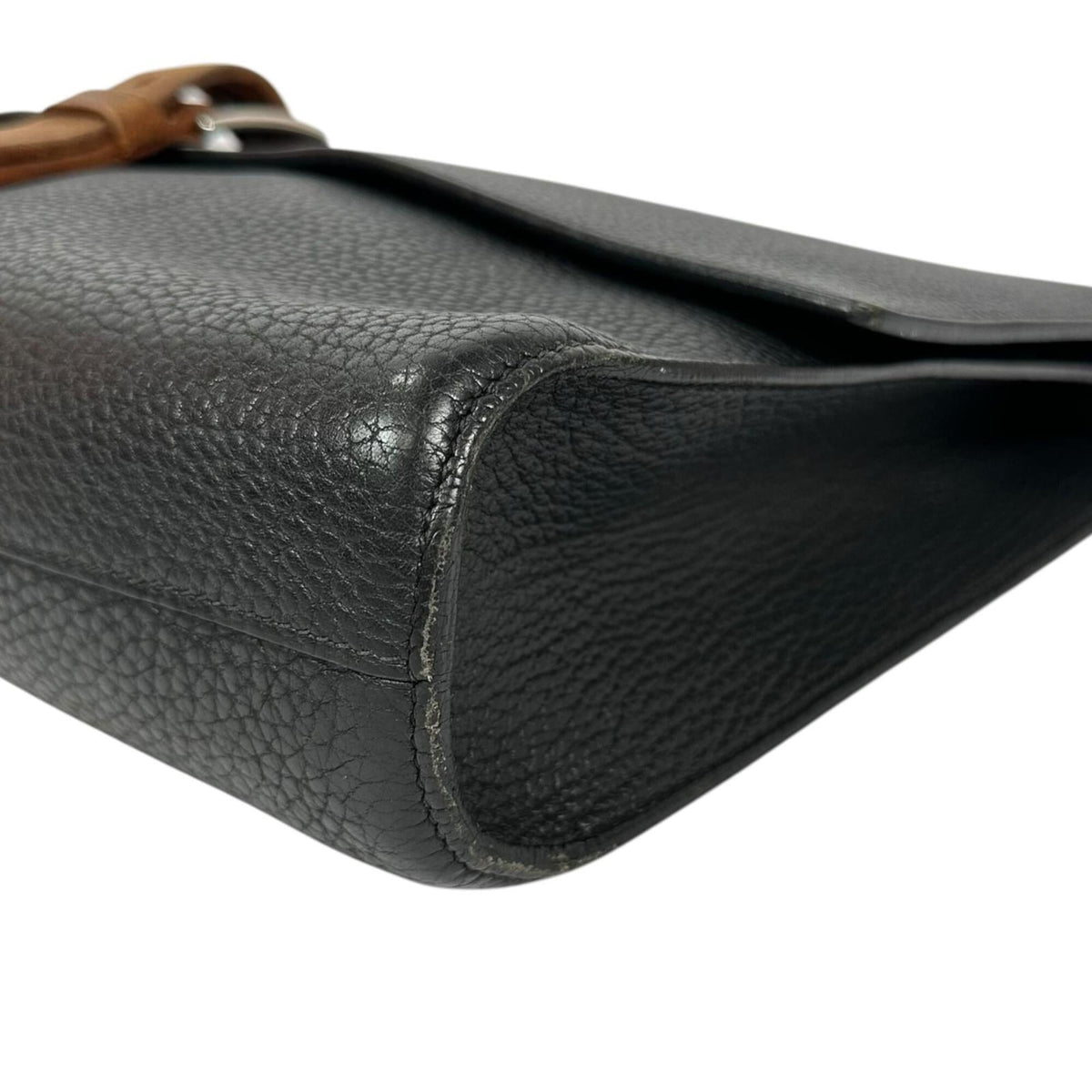 Hermes Black Fjord Leather Document Case (Pre-Owned)