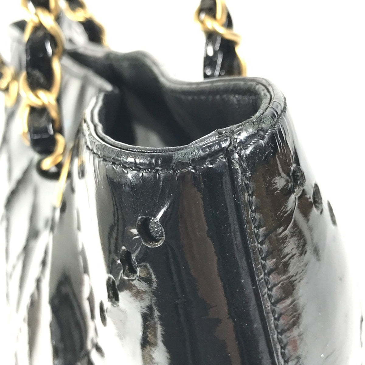 Chanel Black Leather Shoulder Bag Tote Bag (Pre-Owned)