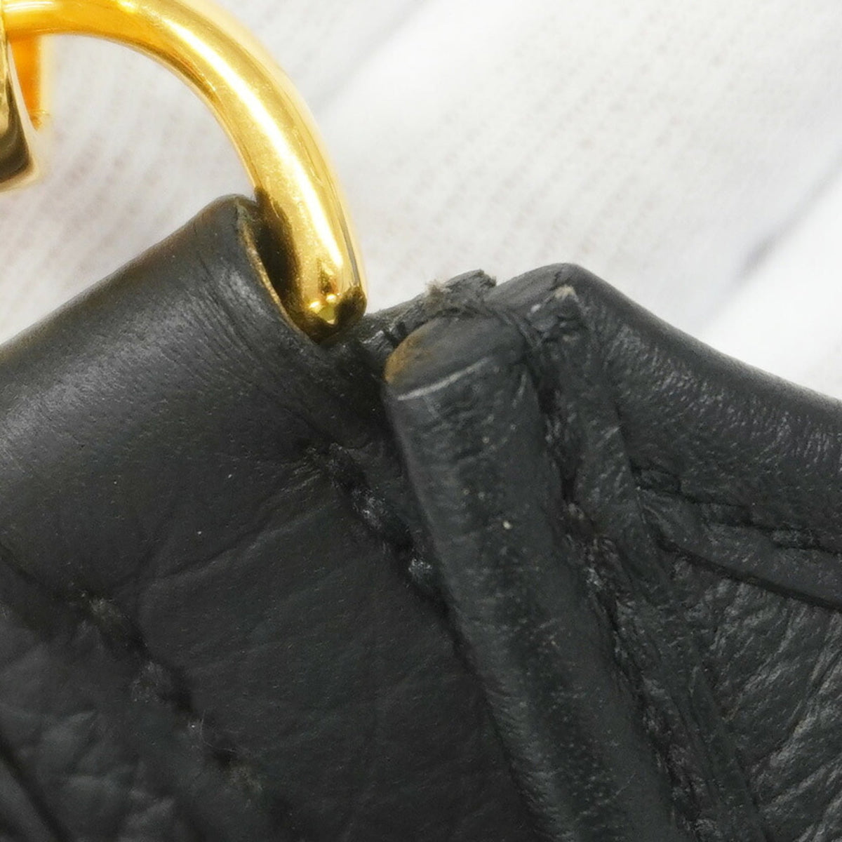 Hermes Black Taurillon Clemence Leather Shoulder Bag (Pre-Owned)