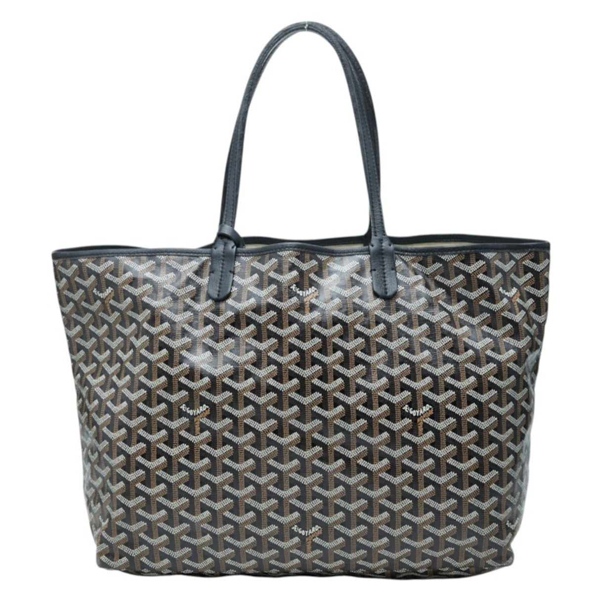 Goyard Black Brown Pvc Leather Pouch Tote Bag (Pre-Owned)