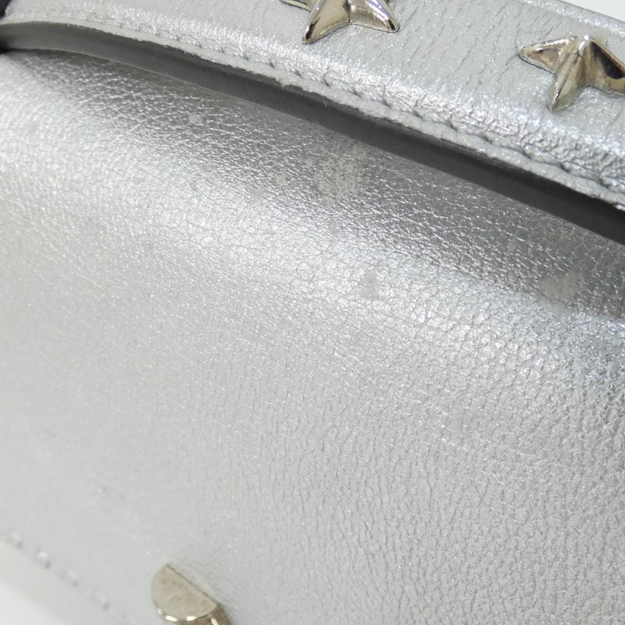 Louis Vuitton Silver Leather Handbag Shoulder Bag (Pre-Owned)