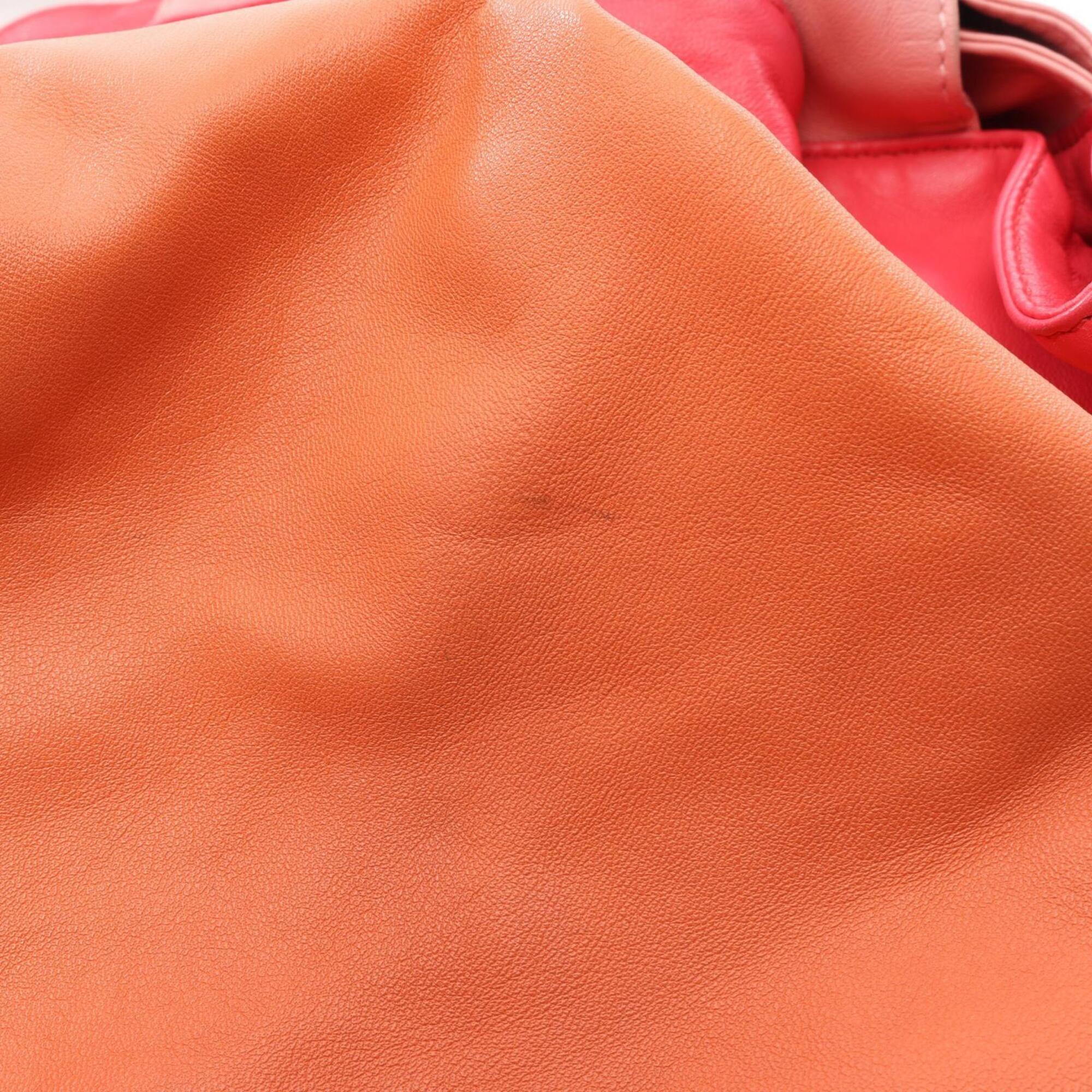 Loewe Orange Pink Leather Handbag (Pre-Owned)